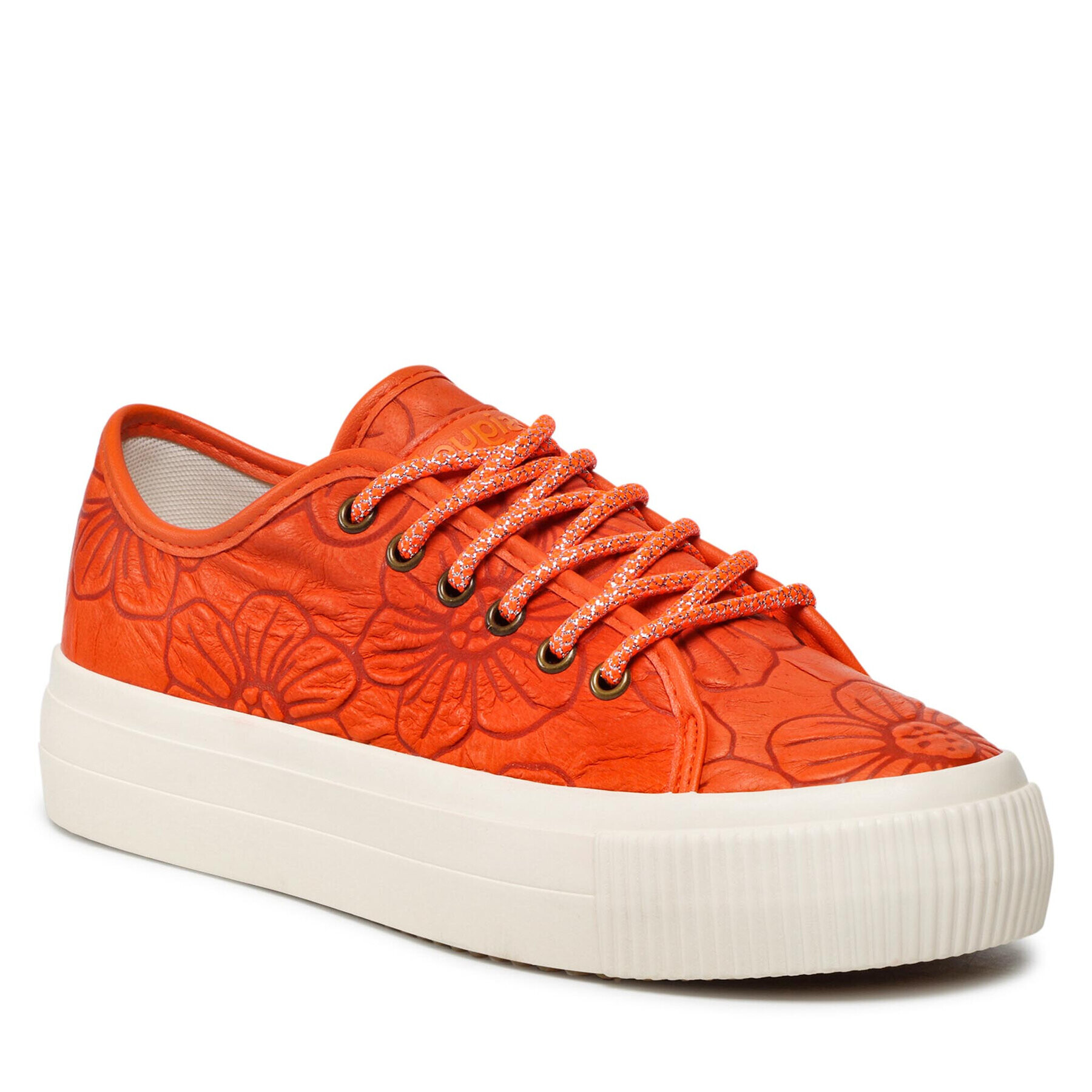 Desigual Sneakersy Street Flores 22SSKP20 Oranžová - Pepit.sk