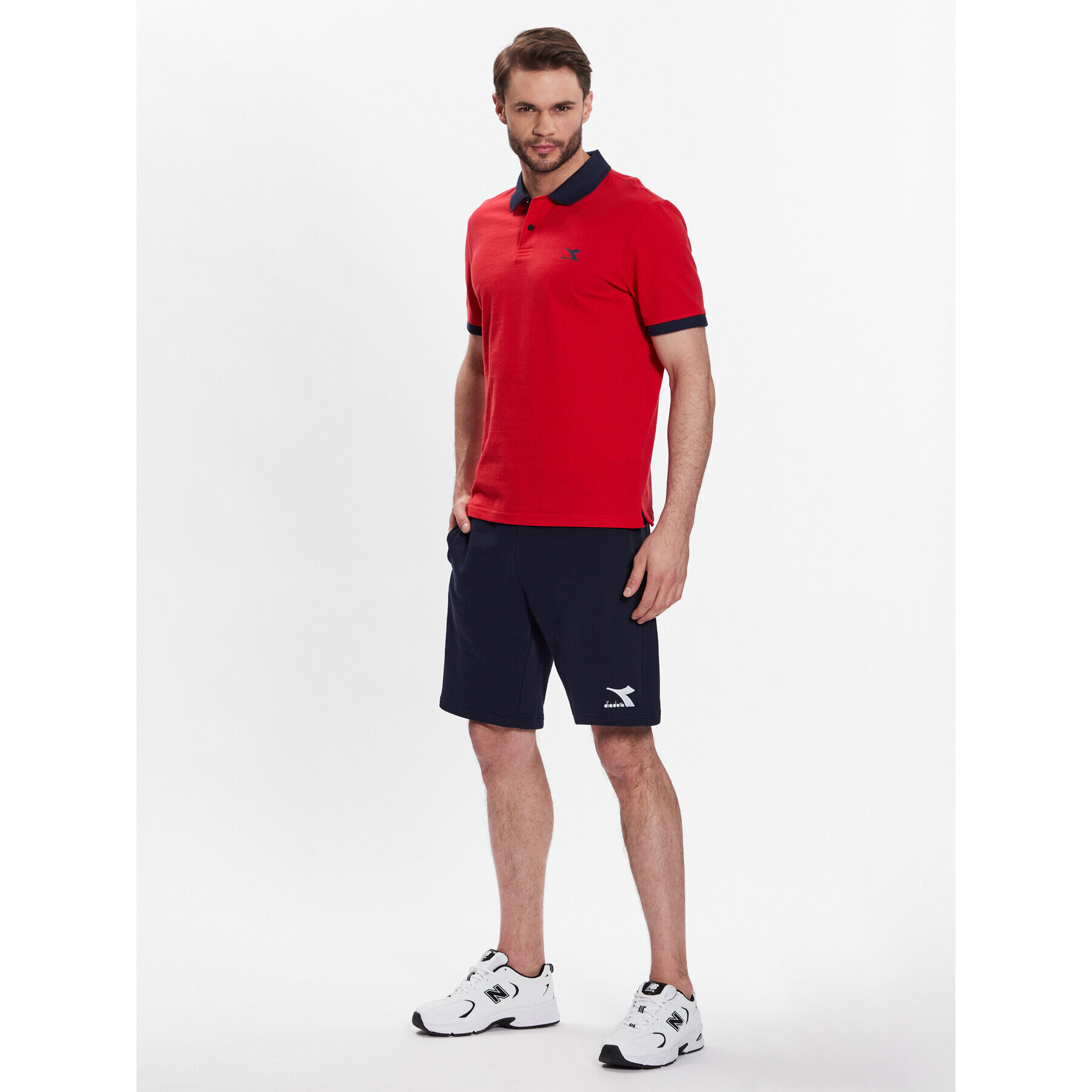 Diadora Polokošeľa Core 102.179369 Červená Regular Fit - Pepit.sk