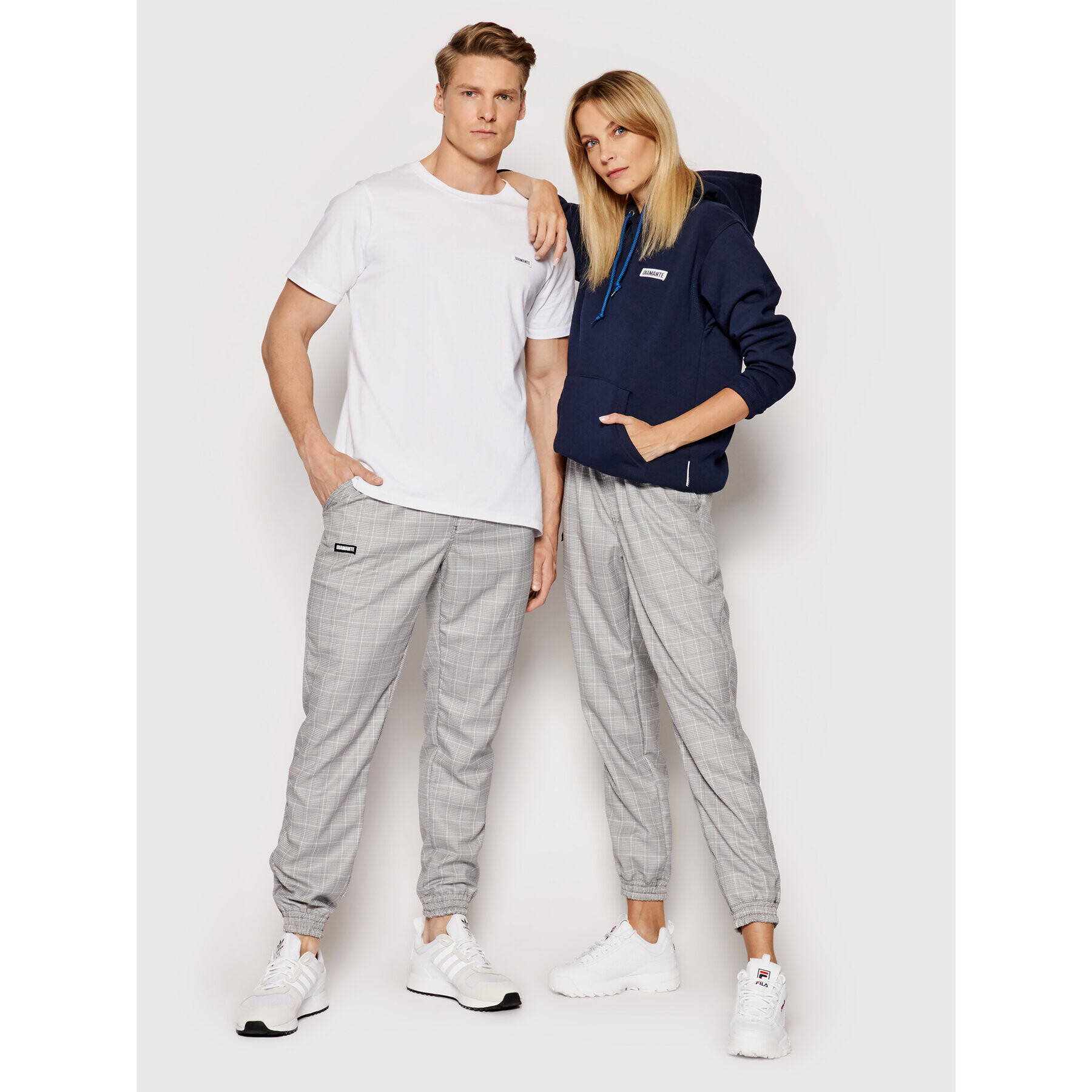 Diamante Wear Jogger nohavice Unisex Classic 5411 Sivá Regular Fit - Pepit.sk