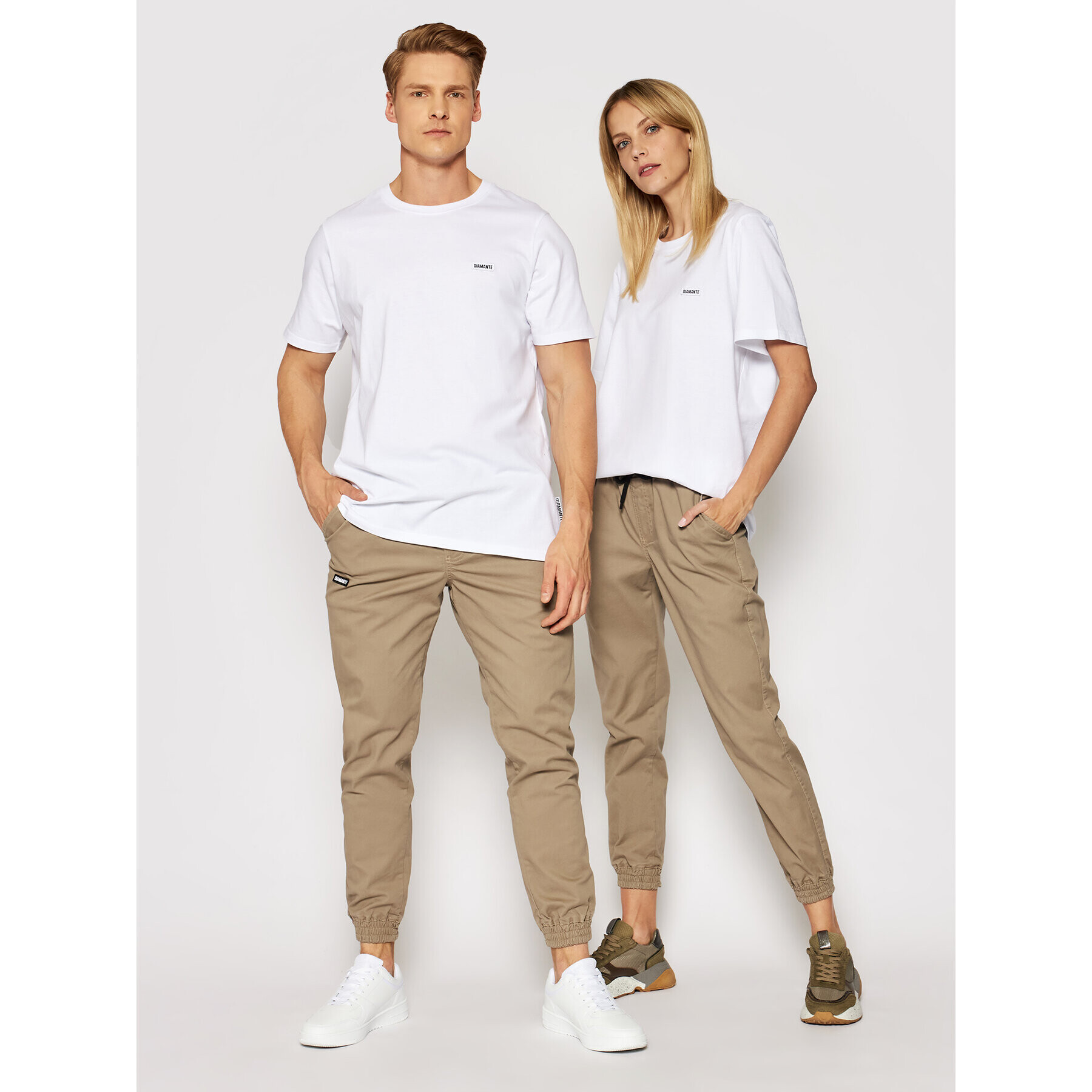 Diamante Wear Jogger nohavice Unisex Classic 5493 Béžová Regular Fit - Pepit.sk