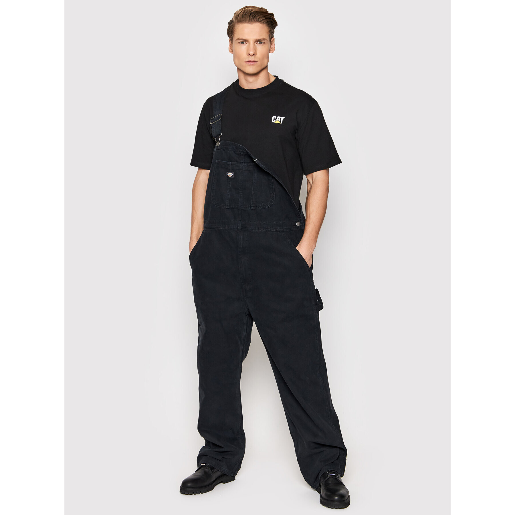 Dickies Nohavice na traky Duck Canvas DK0A4XLXC40 Čierna Relaxed Fit - Pepit.sk