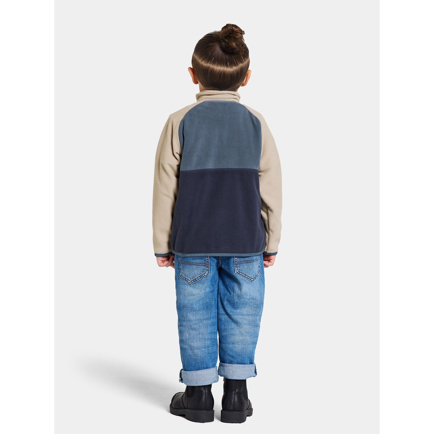 Didriksons Mikina Monte Kids Half Butt 505008 Tmavomodrá Regular Fit - Pepit.sk