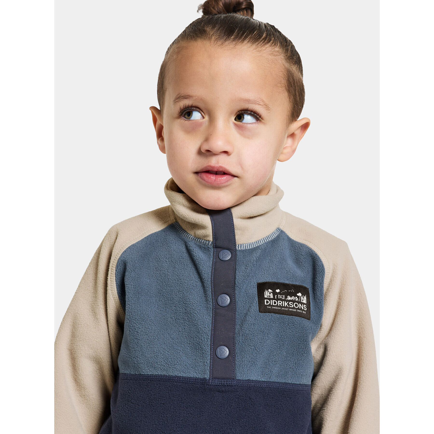 Didriksons Mikina Monte Kids Half Butt 505008 Tmavomodrá Regular Fit - Pepit.sk