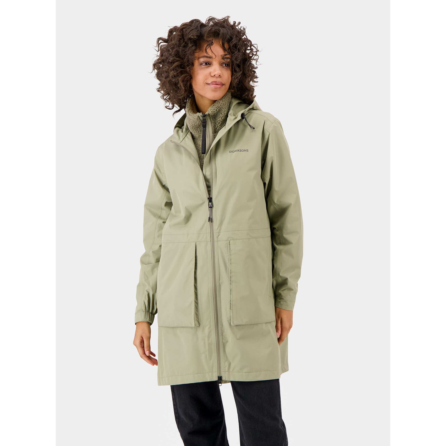 Didriksons Parka Bella 504648 Zelená Regular Fit - Pepit.sk