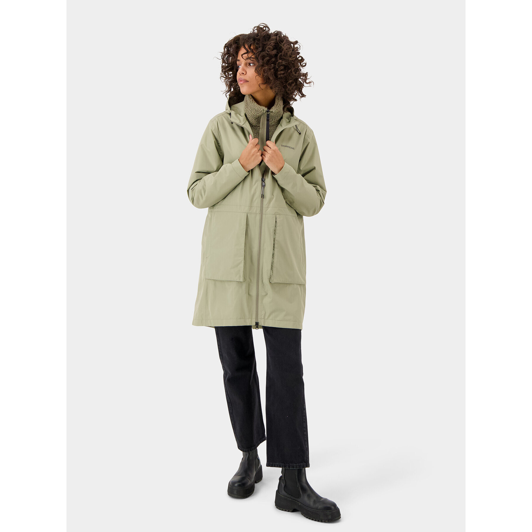 Didriksons Parka Bella 504648 Zelená Regular Fit - Pepit.sk