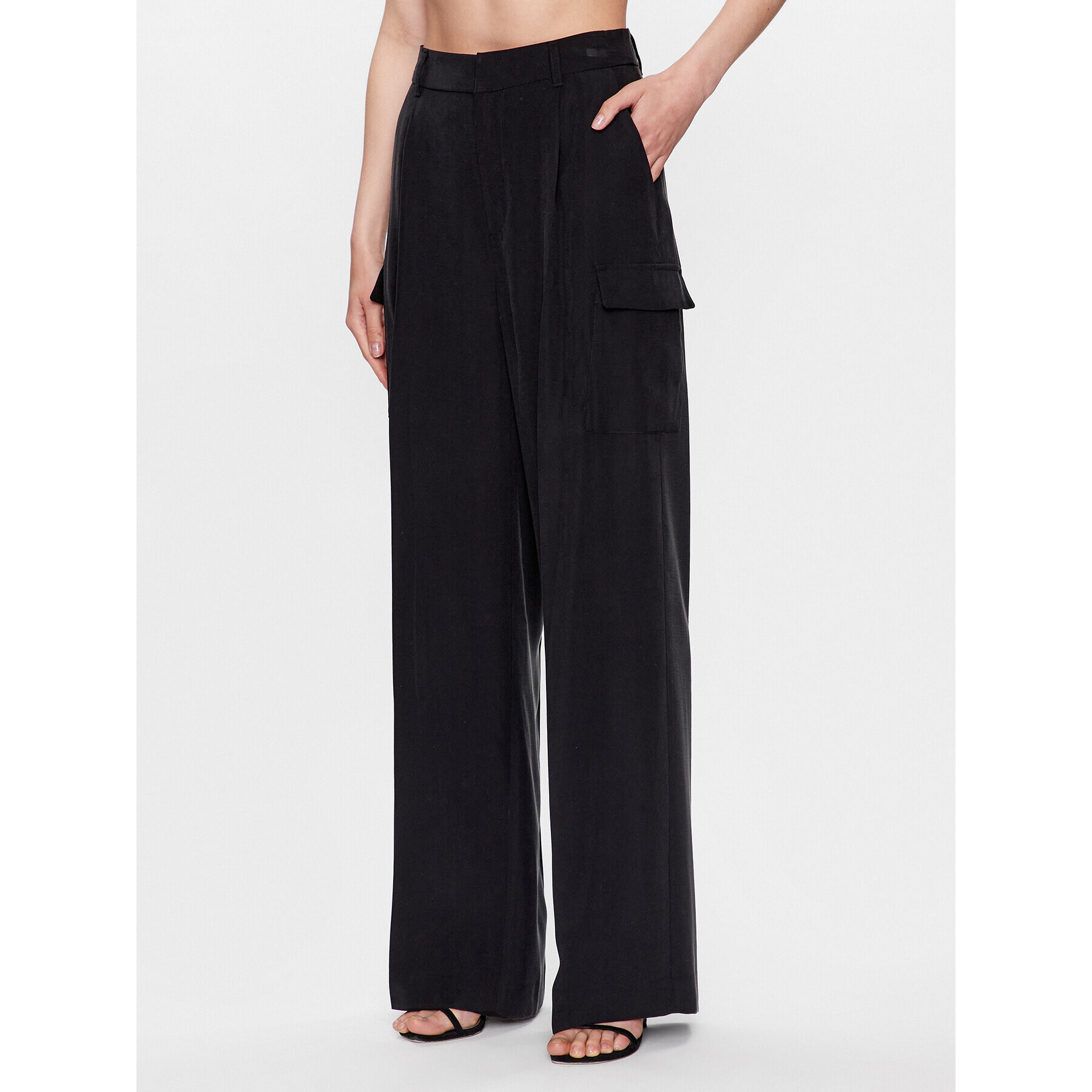 DKNY Bavlnené nohavice P3BKTR20 Čierna Relaxed Fit - Pepit.sk