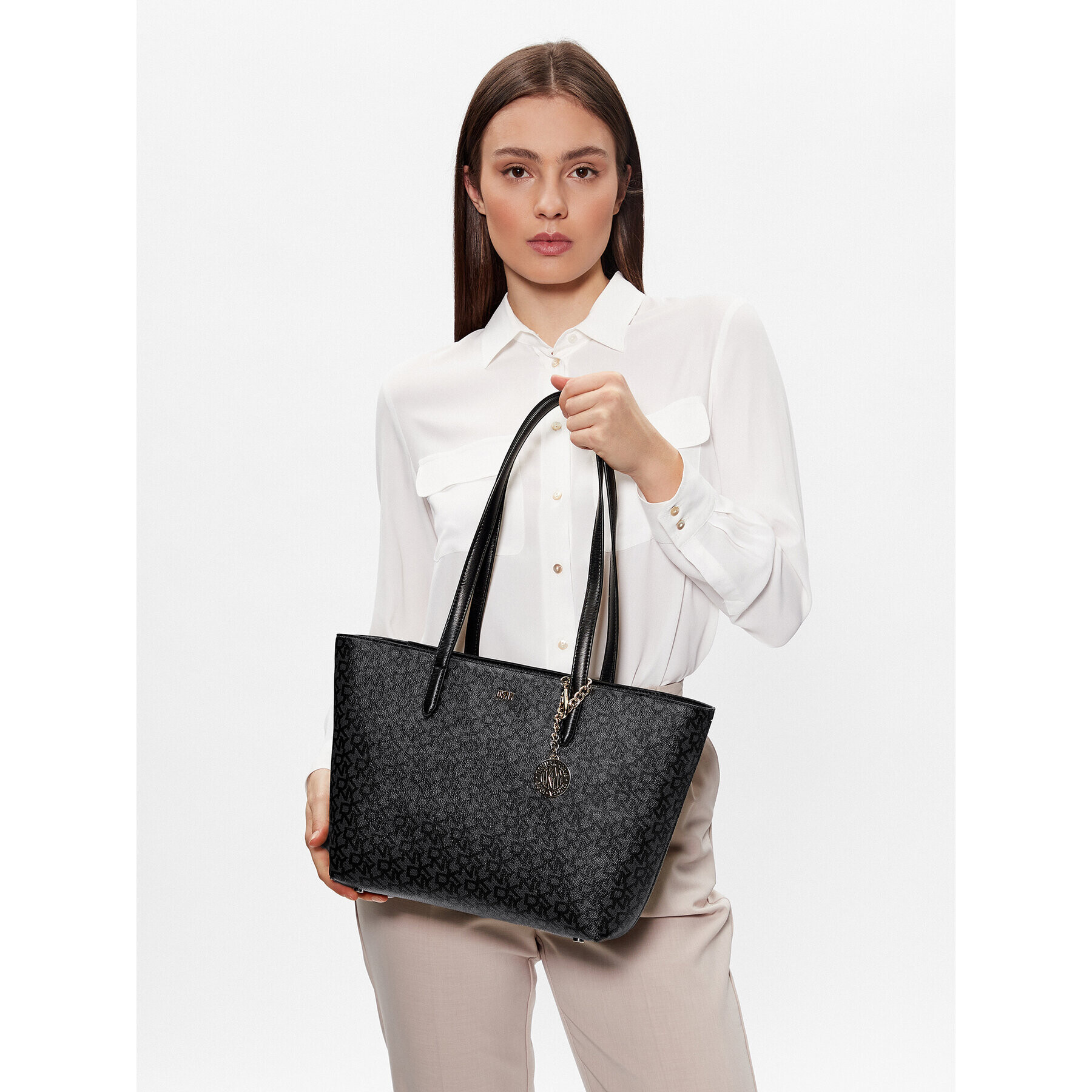 DKNY Kabelka Bryant Md Zip Tote Čierna - Pepit.sk