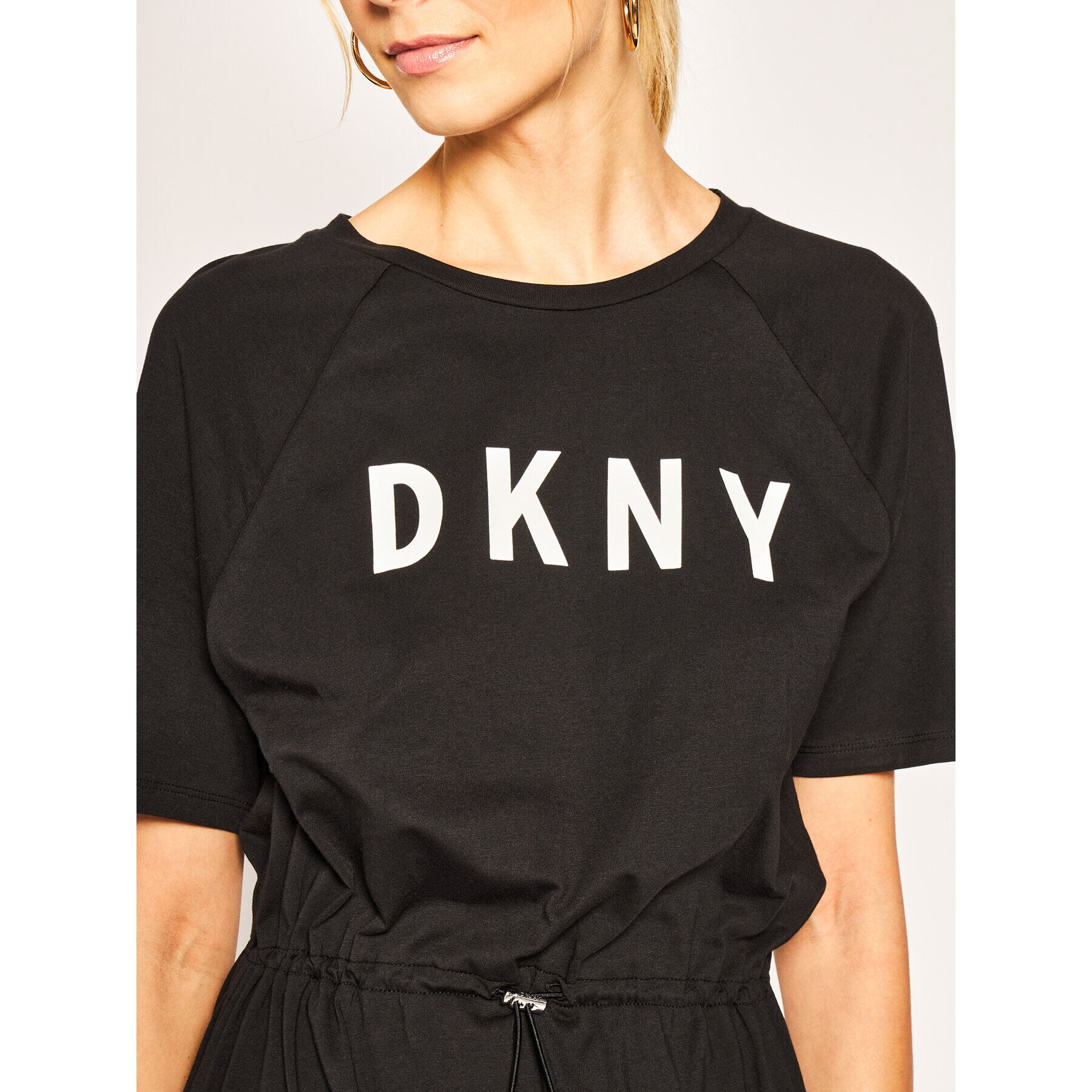 DKNY Každodenné šaty P0AD7EGQ Čierna Regular Fit - Pepit.sk