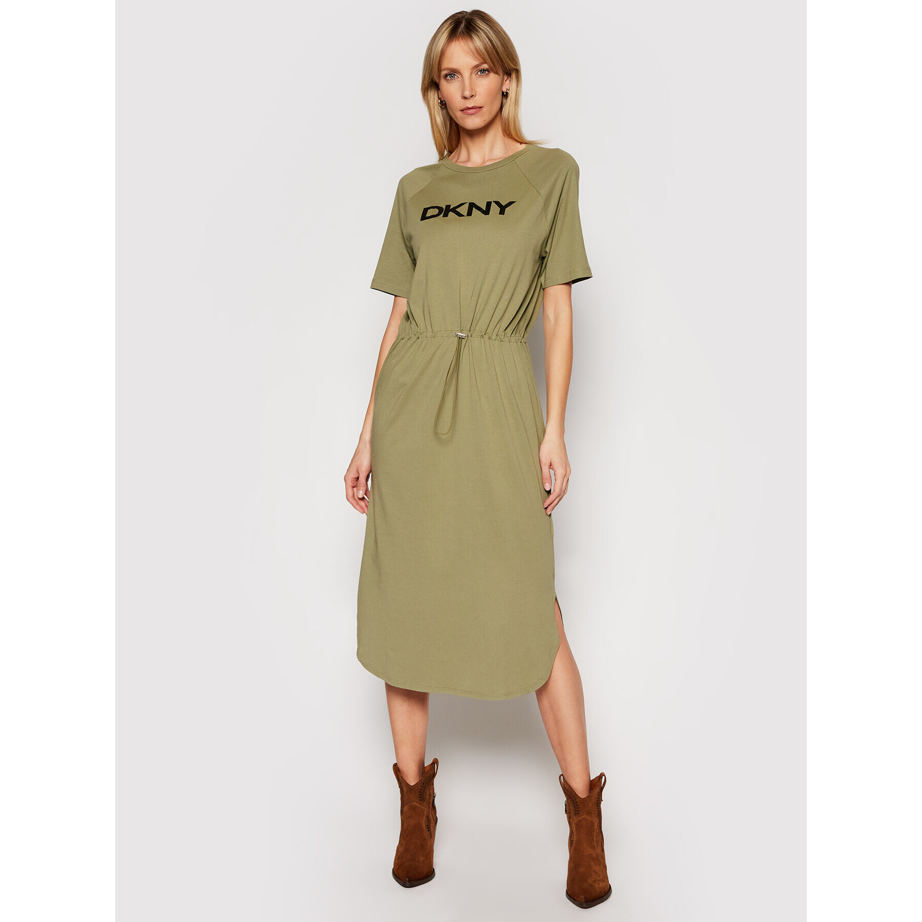 DKNY Každodenné šaty P1BD7EGQ Zelená Regular Fit - Pepit.sk