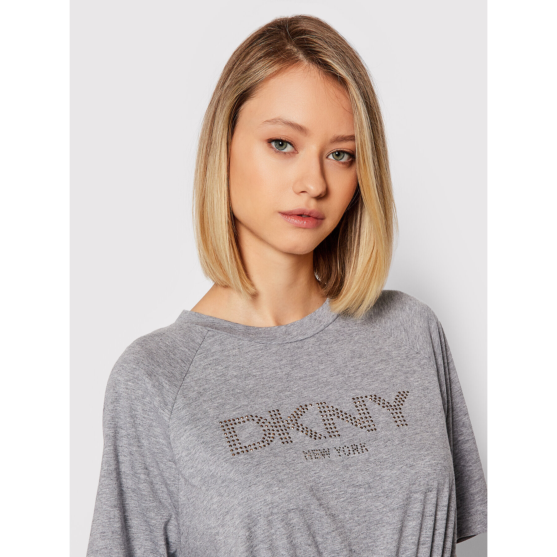 DKNY Každodenné šaty P1FTCEGQ Sivá Regular Fit - Pepit.sk