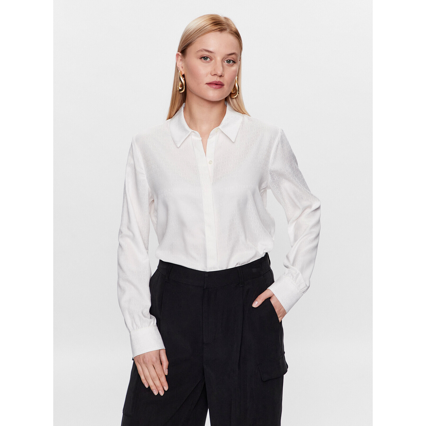 DKNY Košeľa P31MKODV Écru Regular Fit - Pepit.sk