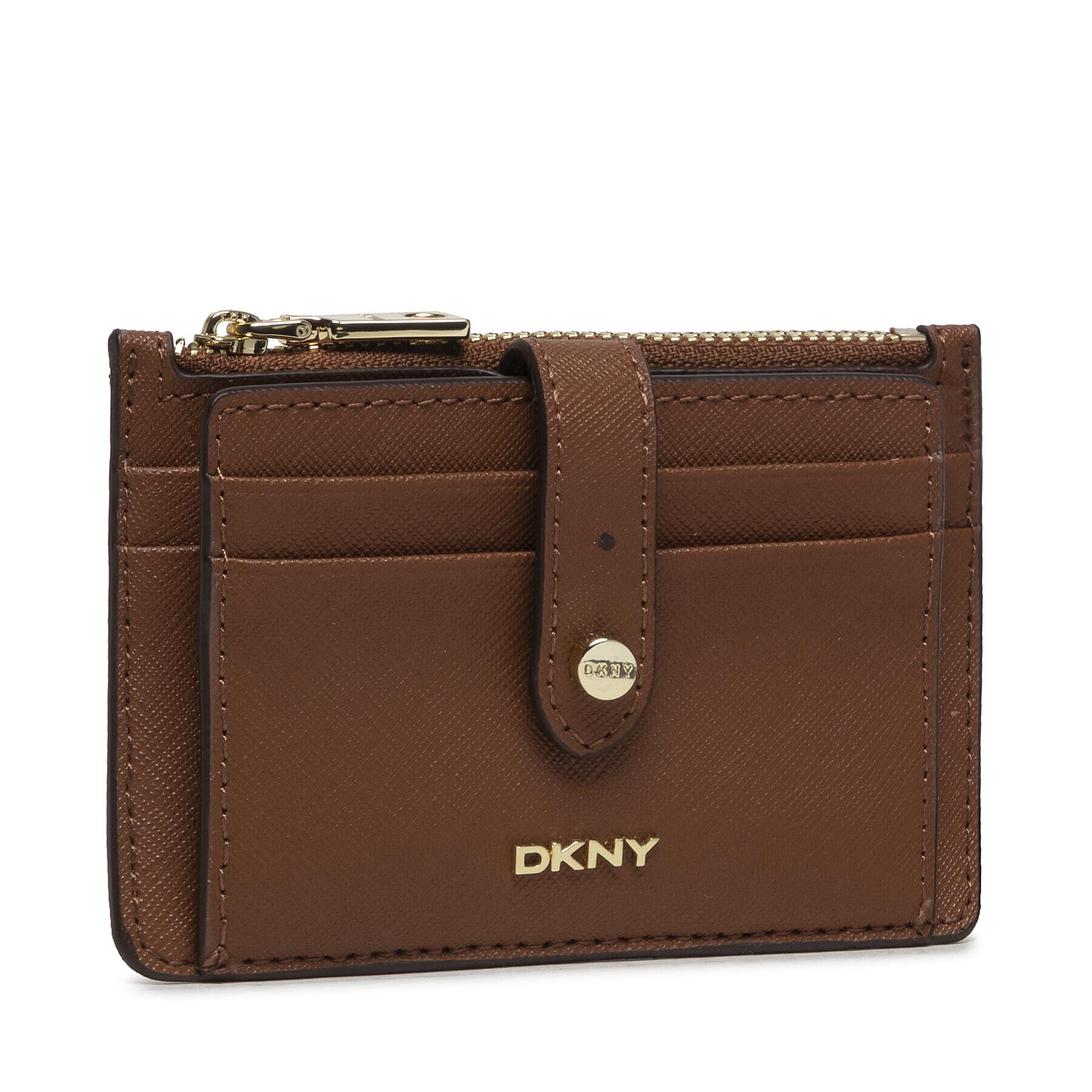 DKNY Malá dámska peňaženka Thomasina Zip Cardho R13Z1P74 Hnedá - Pepit.sk