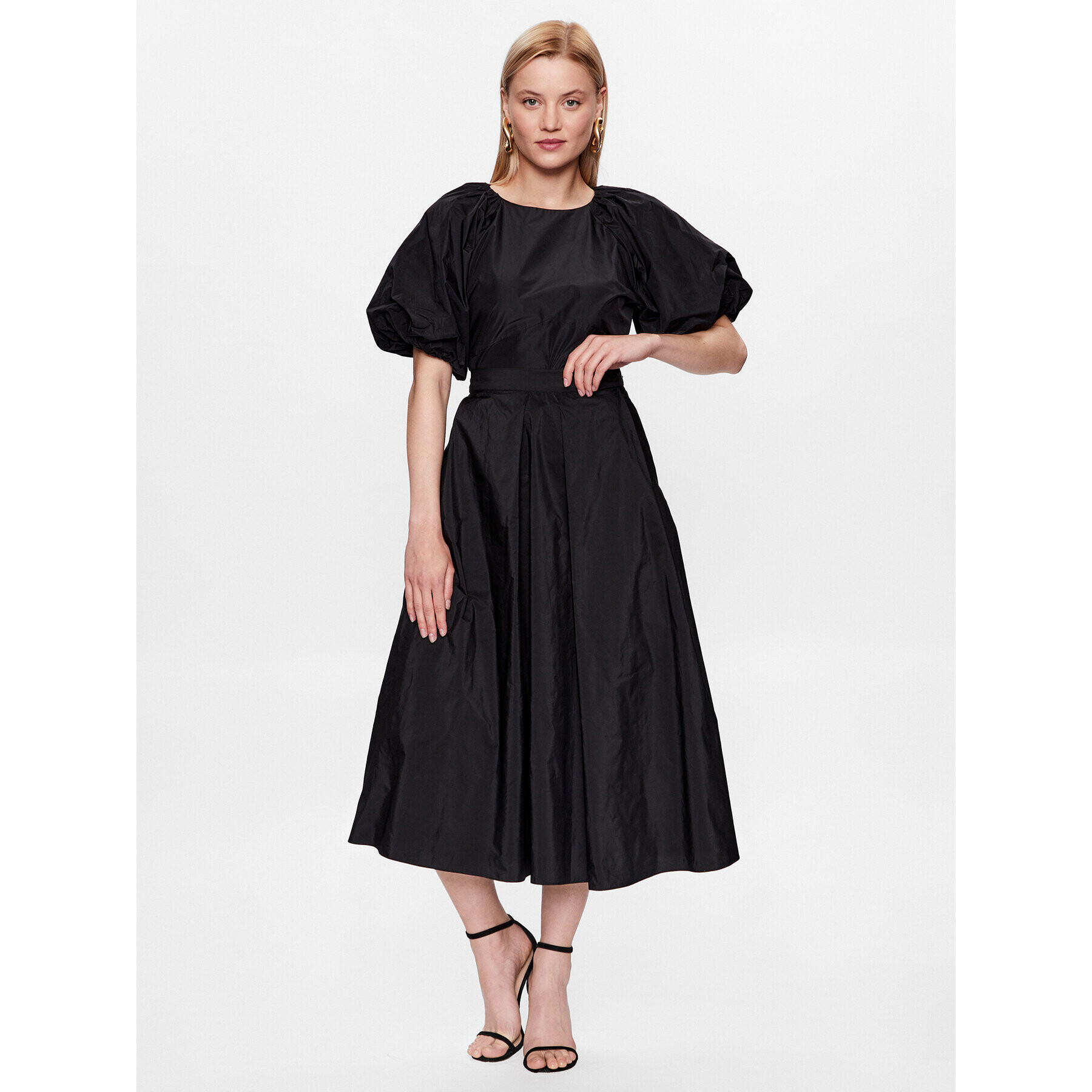 DKNY Midi sukňa P3ANTQBY Čierna Regular Fit - Pepit.sk