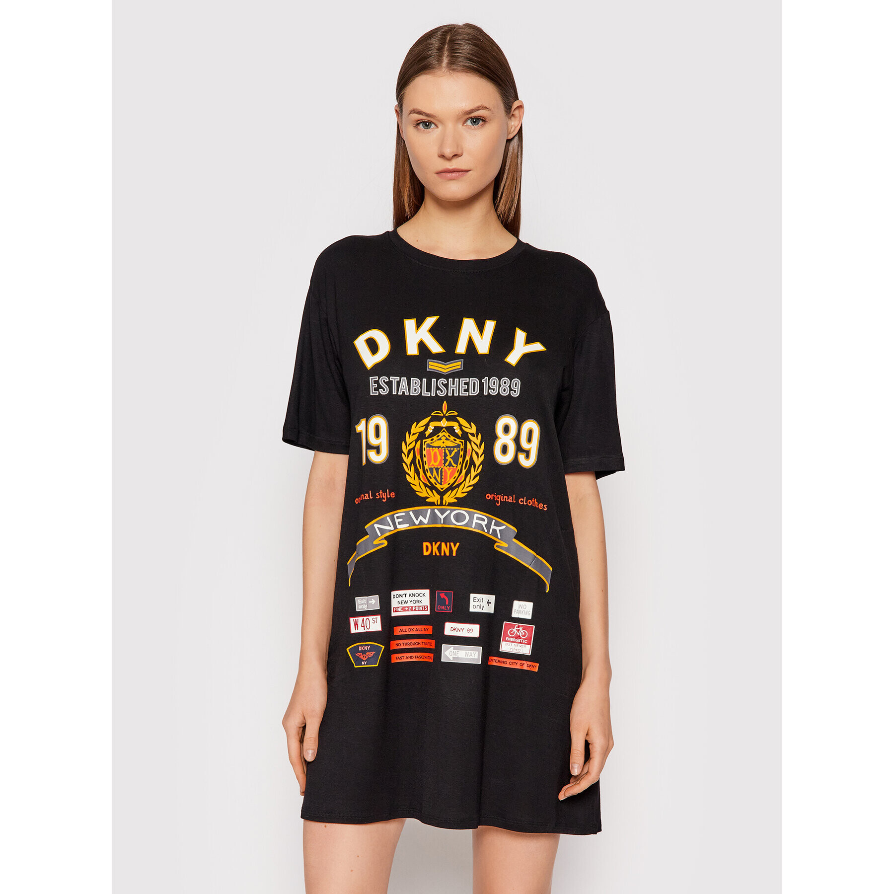 DKNY Nočná košeľa YI2322486 Čierna - Pepit.sk