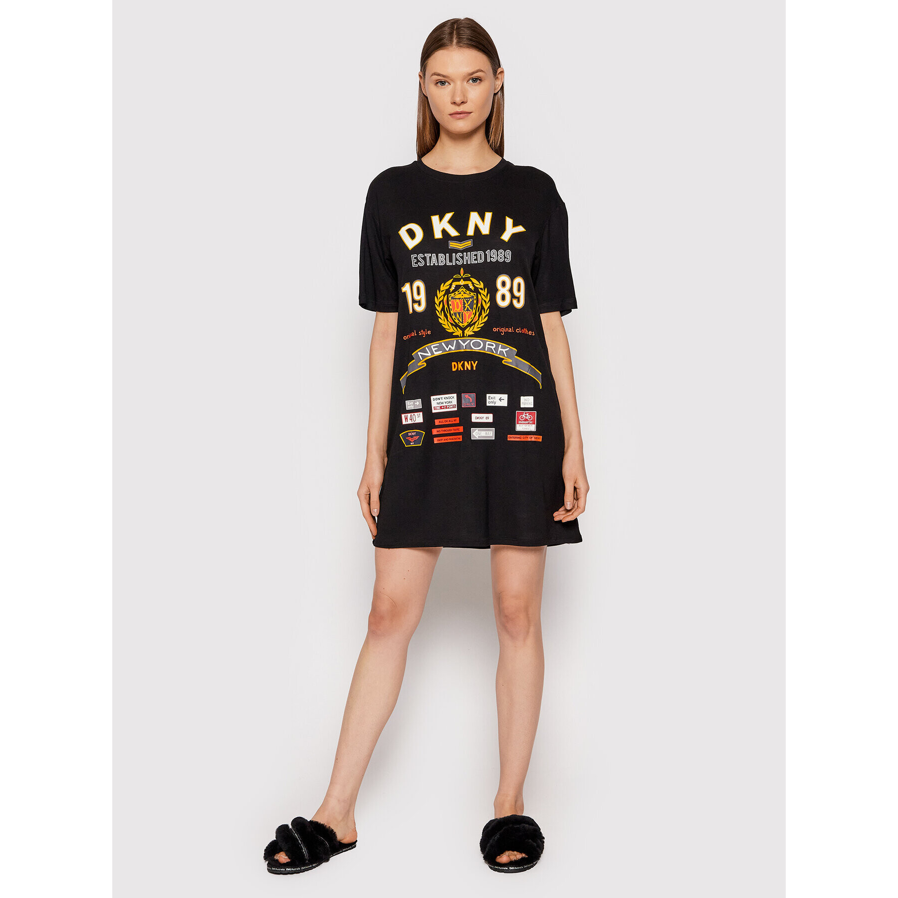 DKNY Nočná košeľa YI2322486 Čierna - Pepit.sk