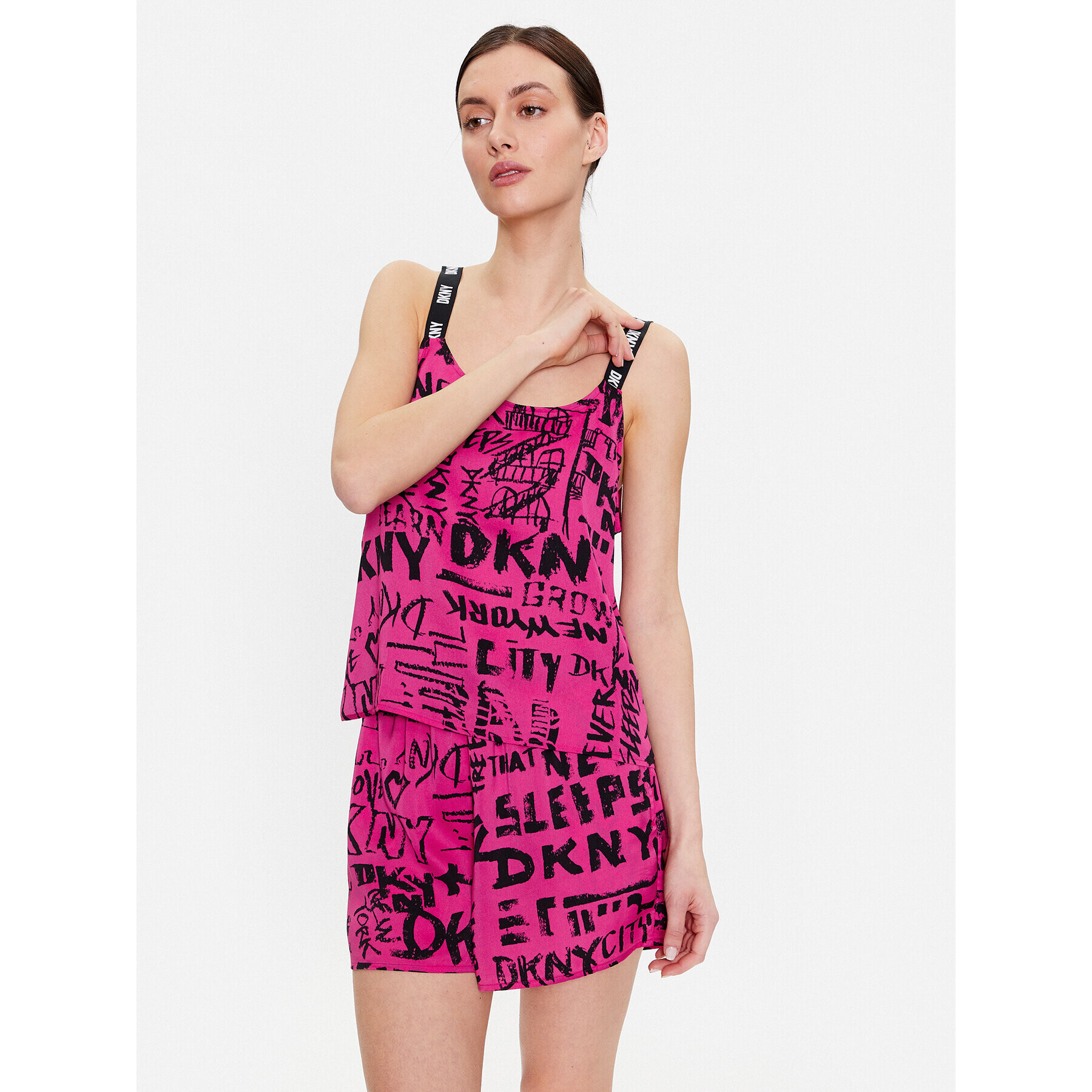 DKNY Pyžamo YI2522629 Ružová Regular Fit - Pepit.sk