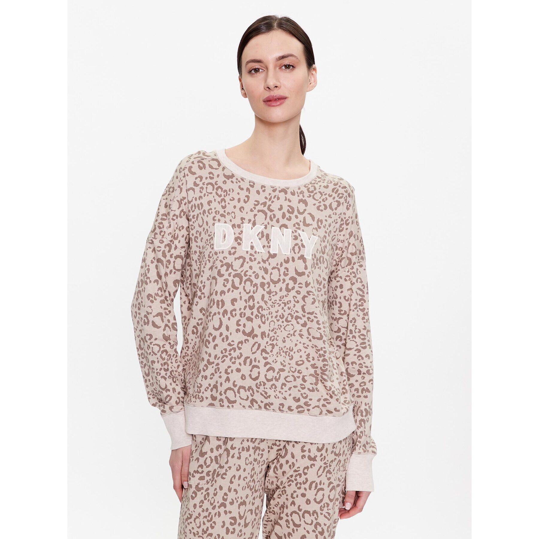 DKNY Pyžamo YI2919259 Hnedá Regular Fit - Pepit.sk