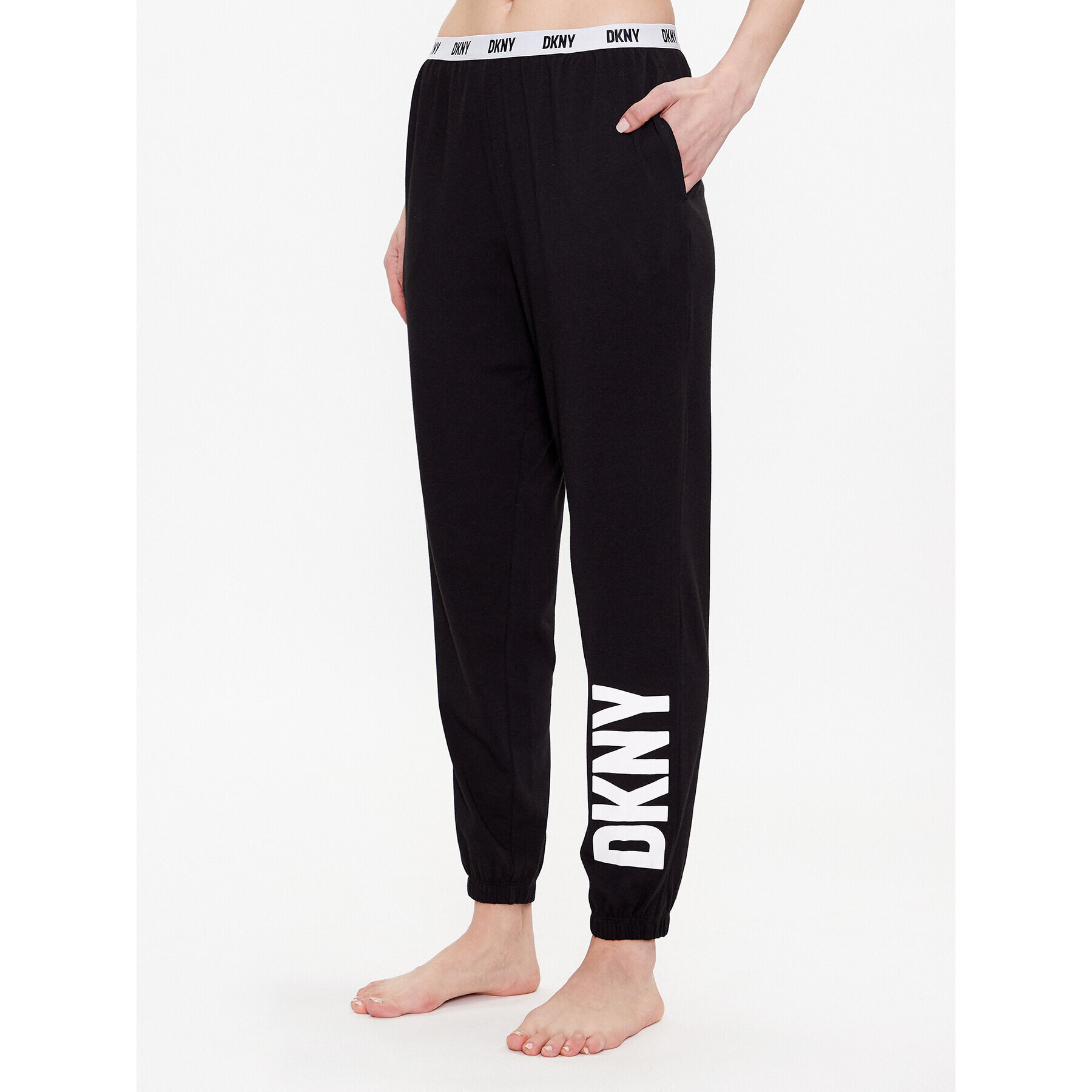 DKNY Pyžamové nohavice YI2822635 Čierna Regular Fit - Pepit.sk