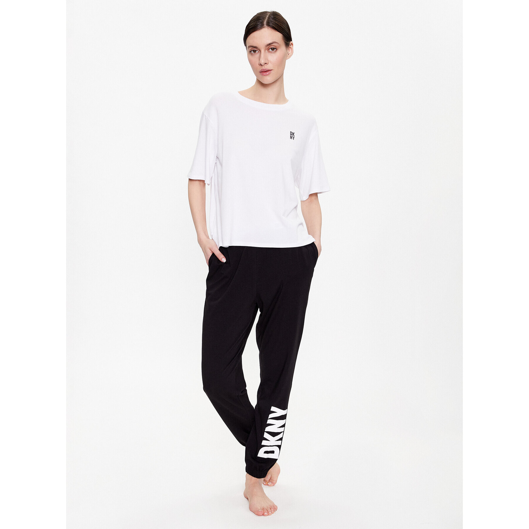 DKNY Pyžamové nohavice YI2822635 Čierna Regular Fit - Pepit.sk