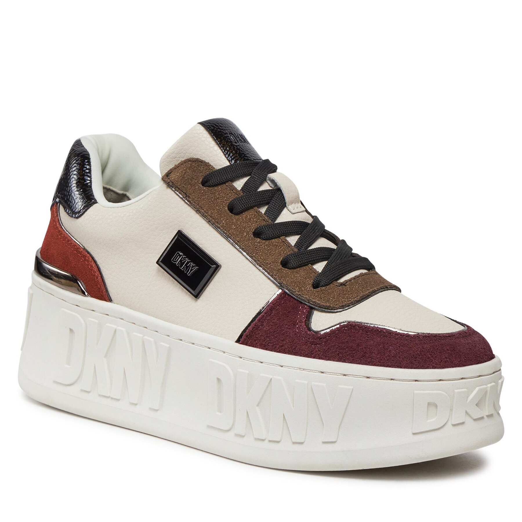 DKNY Sneakersy Lowen K3361202 Écru - Pepit.sk