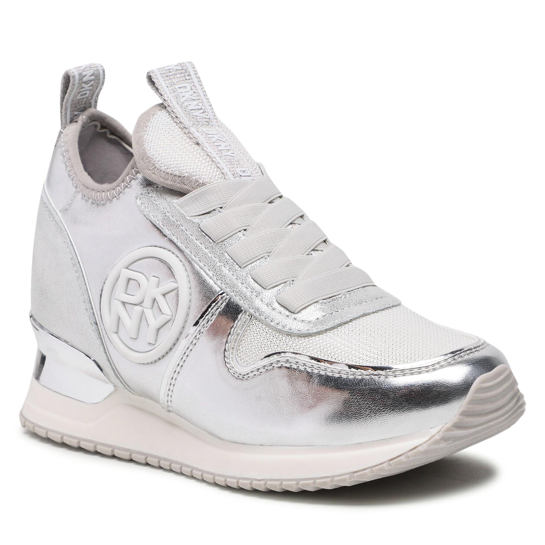 DKNY Sneakersy Sabatini K1243124 Strieborná - Pepit.sk