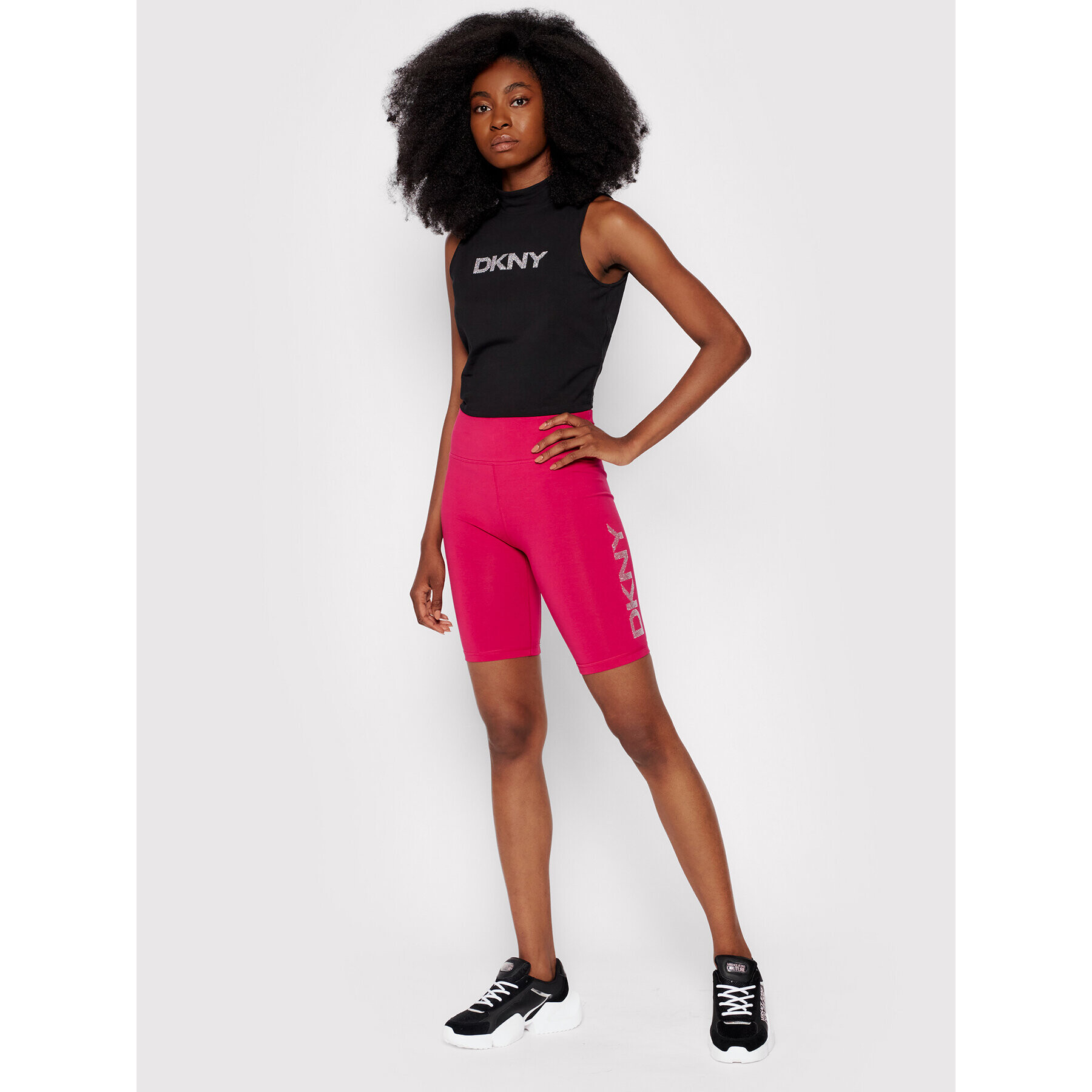 DKNY Sport Cyklistické šortky DP1S4865 Ružová Skinny Fit - Pepit.sk