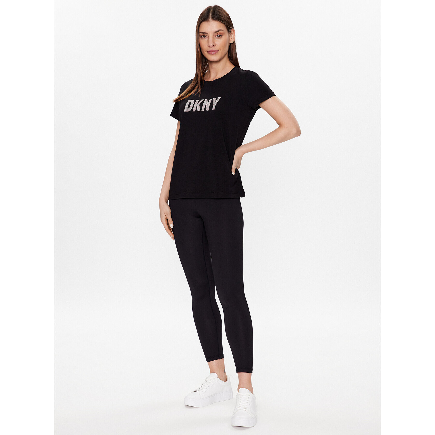 DKNY Sport Legíny DP2P3191 Čierna Classic Fit - Pepit.sk