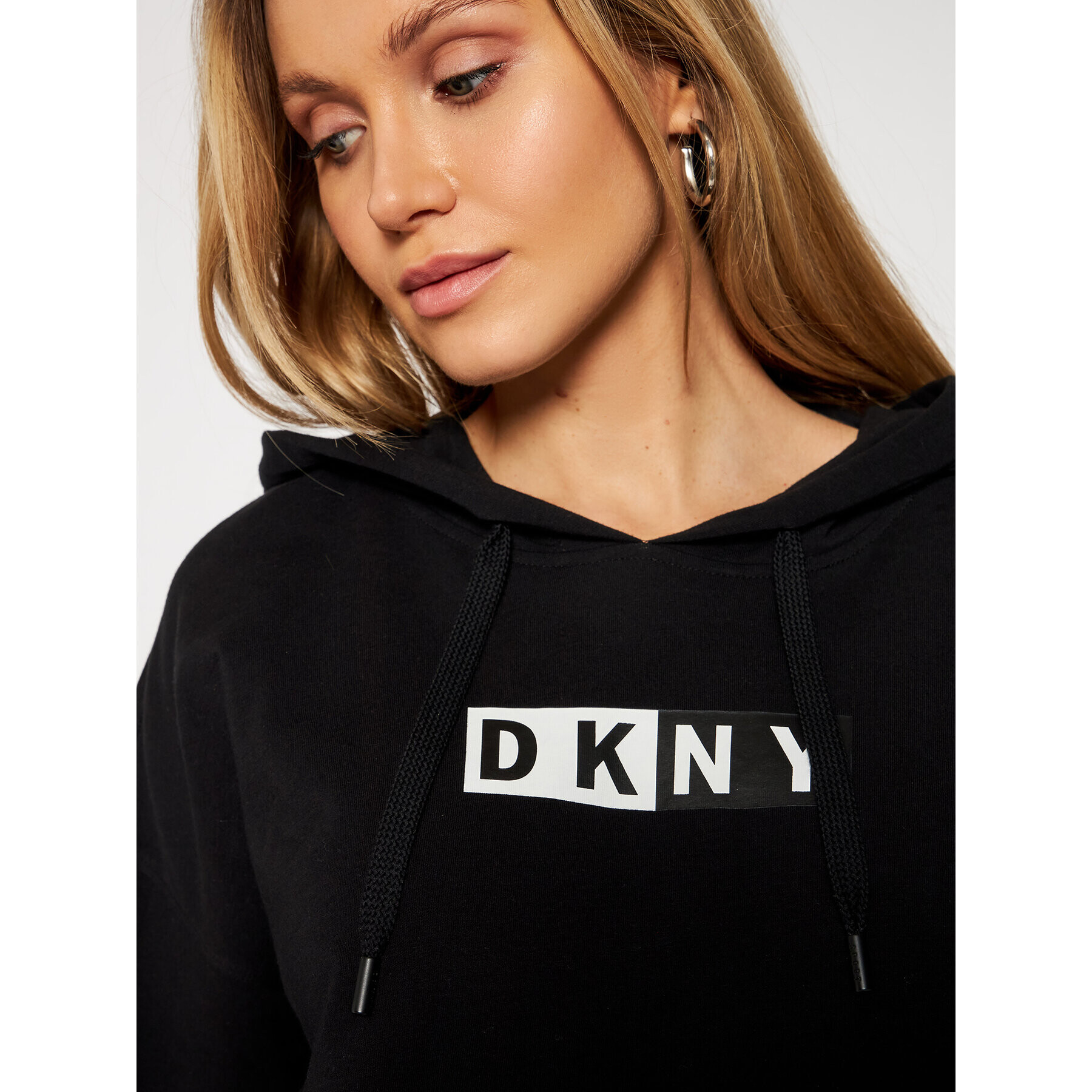 DKNY Sport Mikina DP0T7713 Čierna Loose Fit - Pepit.sk