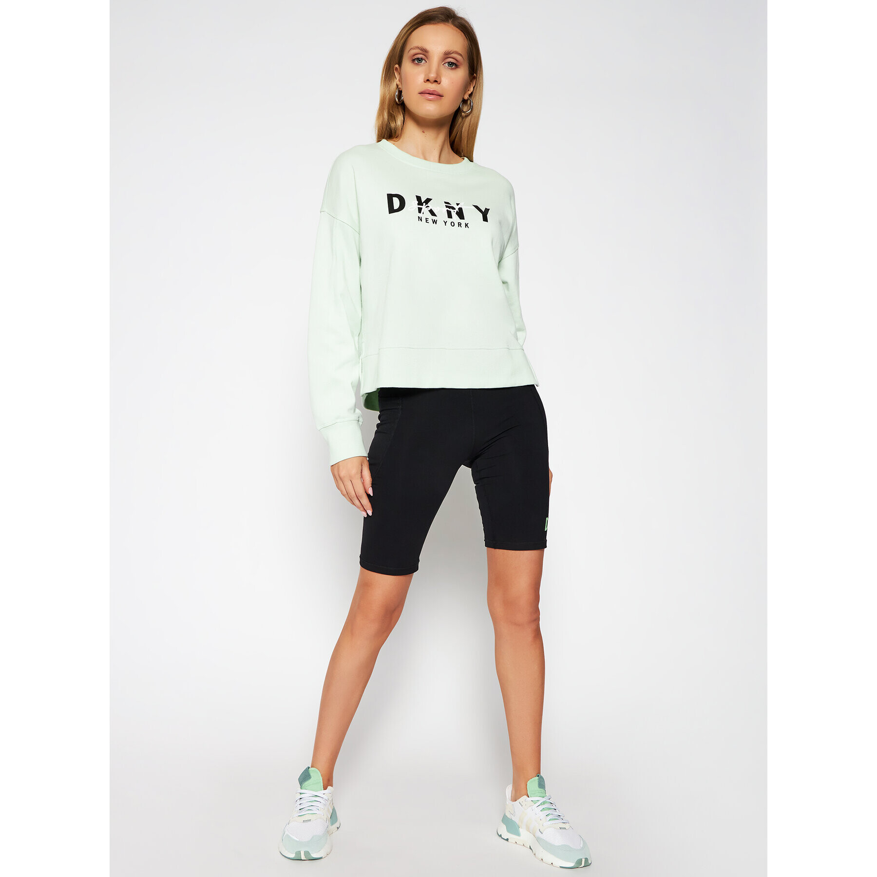 DKNY Sport Mikina DP0T7848 Zelená Loose Fit - Pepit.sk