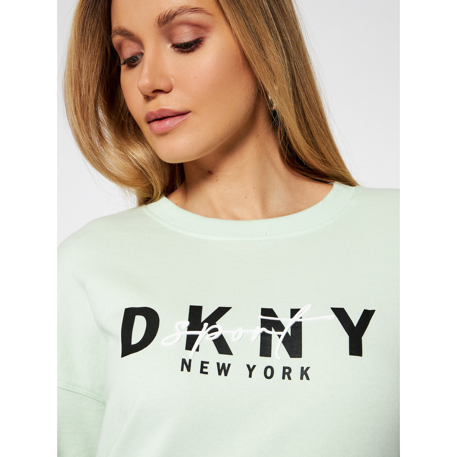 DKNY Sport Mikina DP0T7848 Zelená Loose Fit - Pepit.sk