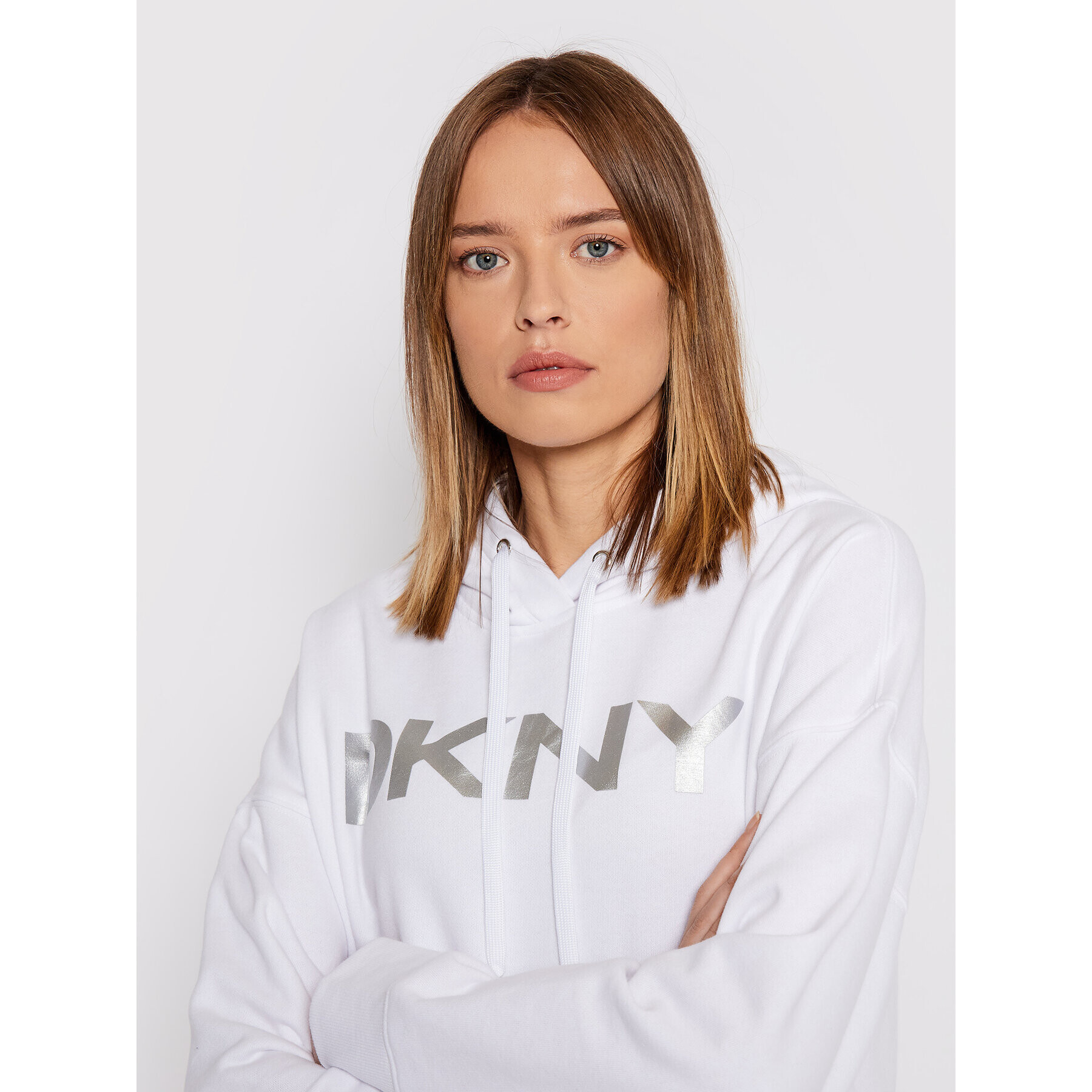 DKNY Sport Mikina DP1T7970 Biela Regular Fit - Pepit.sk