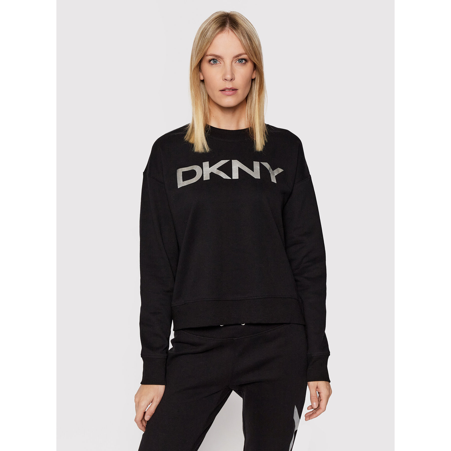 DKNY Sport Mikina DP1T7974 Čierna Relaxed Fit - Pepit.sk