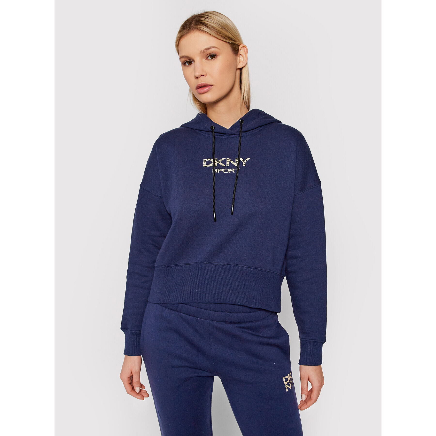 DKNY Sport Mikina DP1T8221 Tmavomodrá Relaxed Fit - Pepit.sk