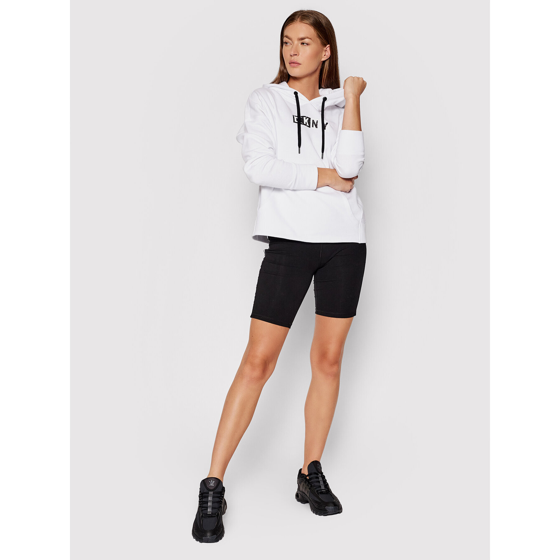 DKNY Sport Mikina DP1T8291 Biela Relaxed Fit - Pepit.sk