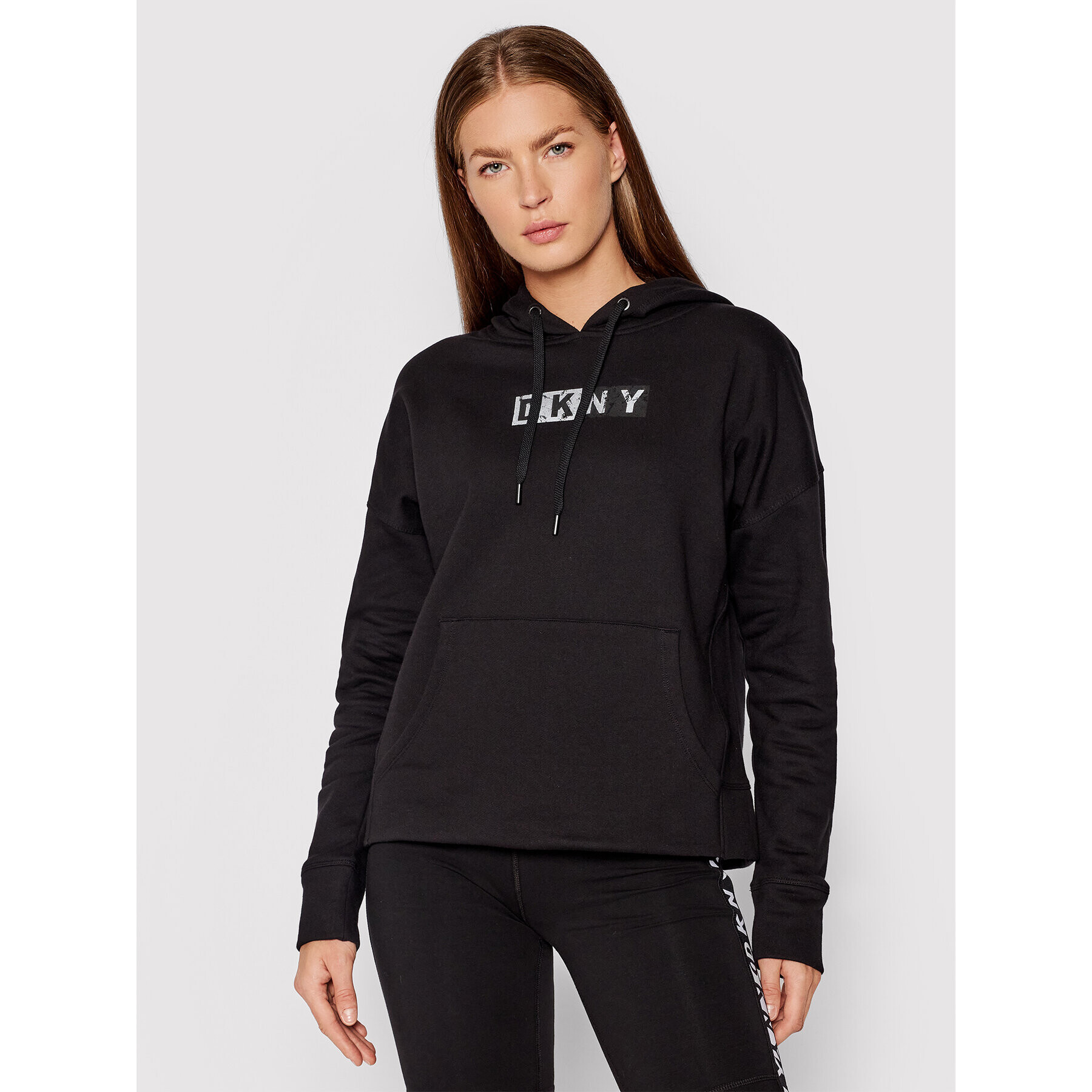 DKNY Sport Mikina DP1T8291 Čierna Relaxed Fit - Pepit.sk