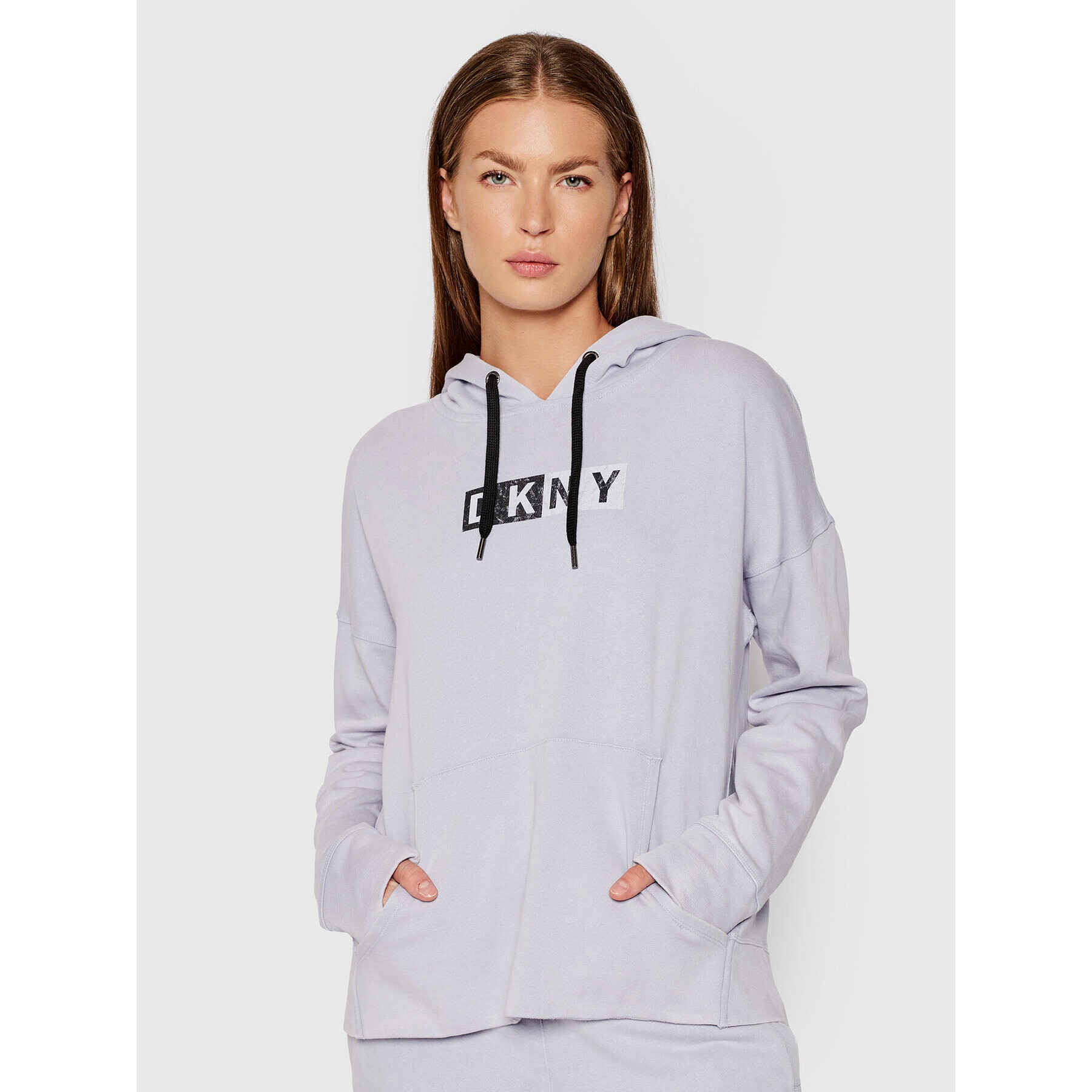 DKNY Sport Mikina DP1T8326 Modrá Relaxed Fit - Pepit.sk