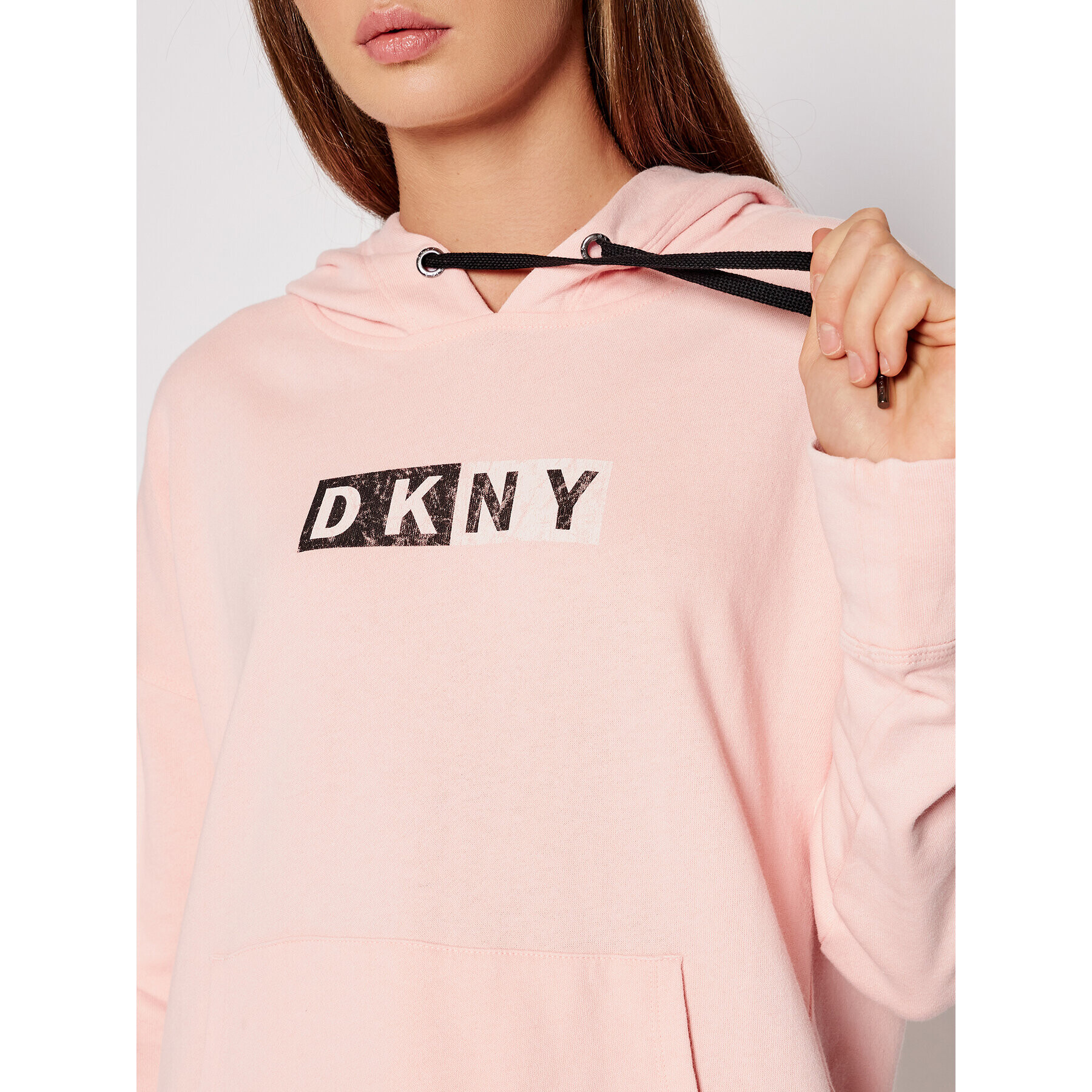 DKNY Sport Mikina DP1T8326 Ružová Relaxed Fit - Pepit.sk