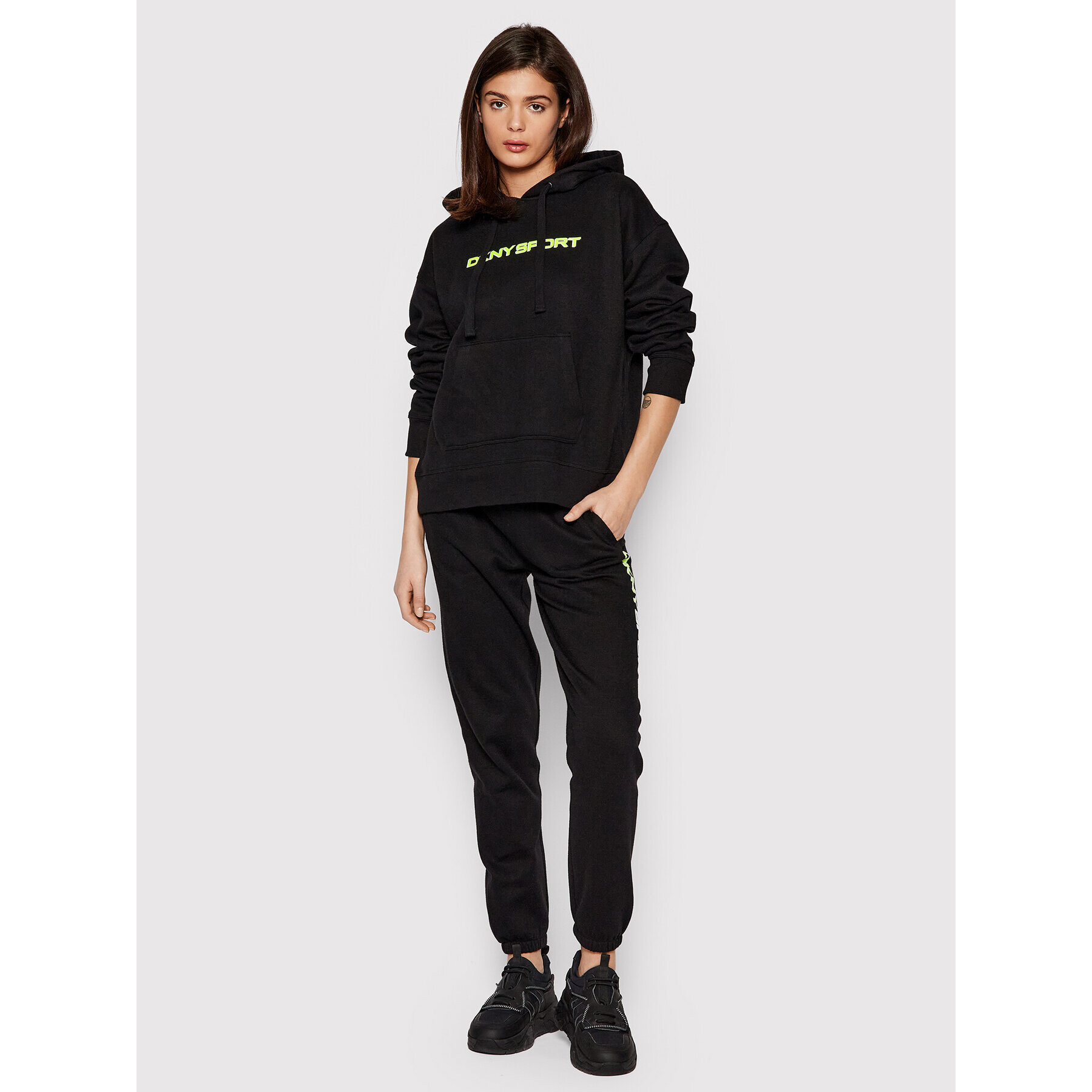 DKNY Sport Mikina DP1T8423 Čierna Oversize - Pepit.sk