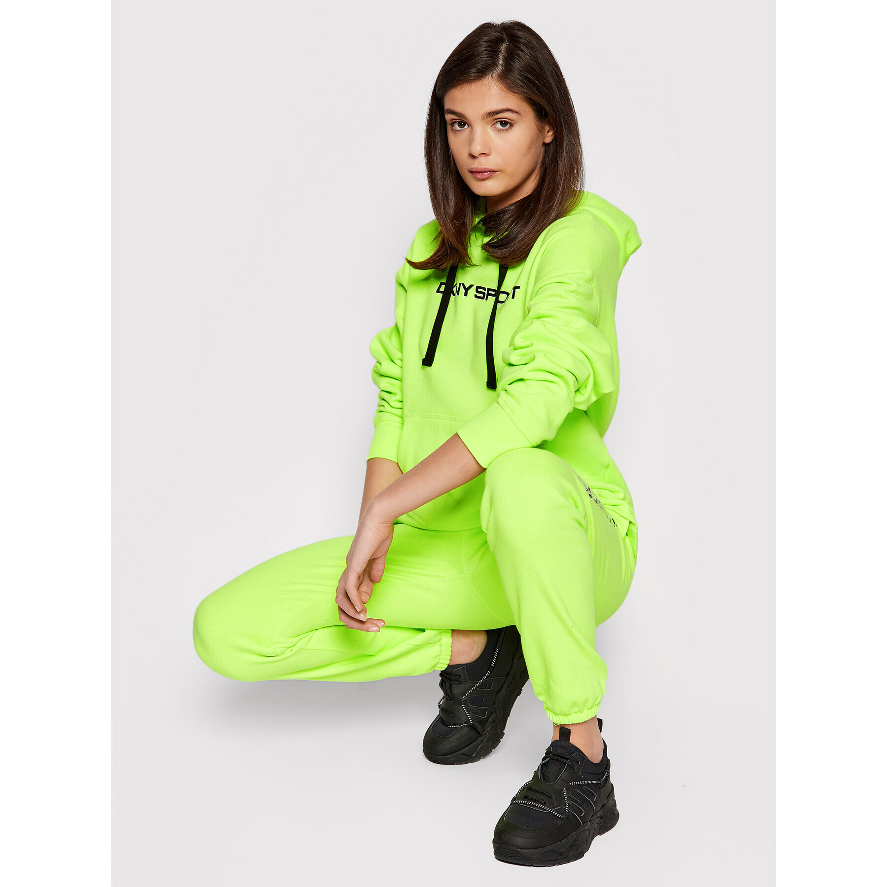 DKNY Sport Mikina DP1T8423 Zelená Oversize - Pepit.sk