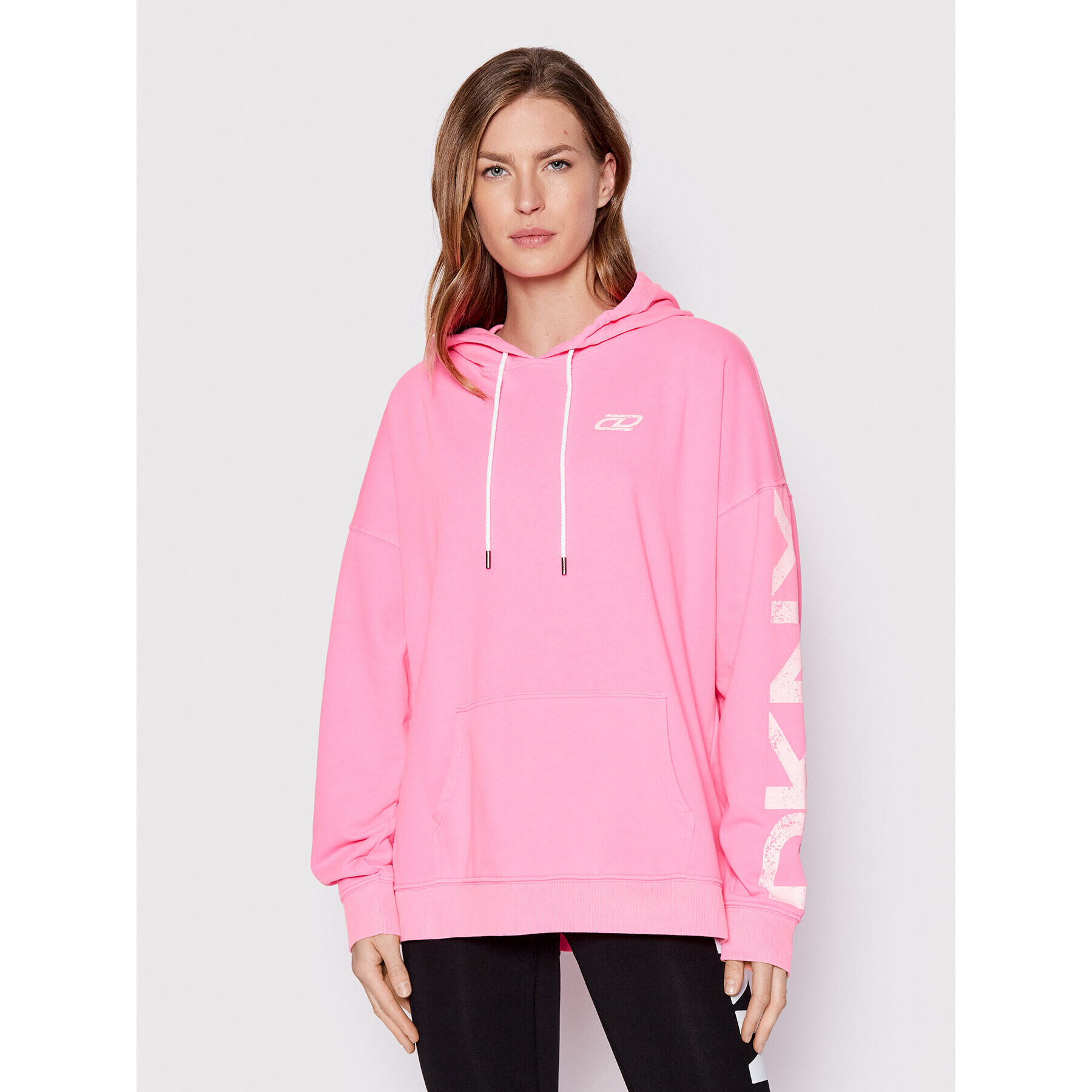 DKNY Sport Mikina DP1T8461 Ružová Relaxed Fit - Pepit.sk