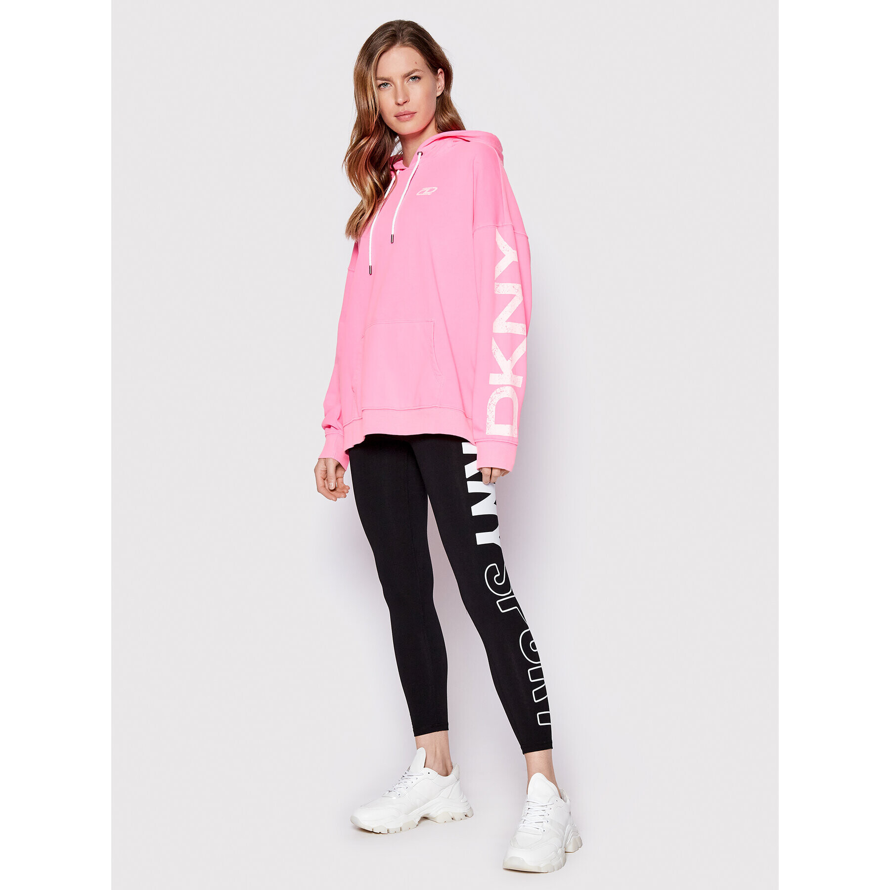 DKNY Sport Mikina DP1T8461 Ružová Relaxed Fit - Pepit.sk