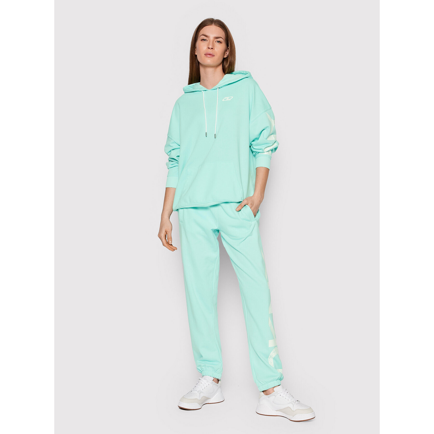 DKNY Sport Mikina DP1T8461 Zelená Relaxed Fit - Pepit.sk