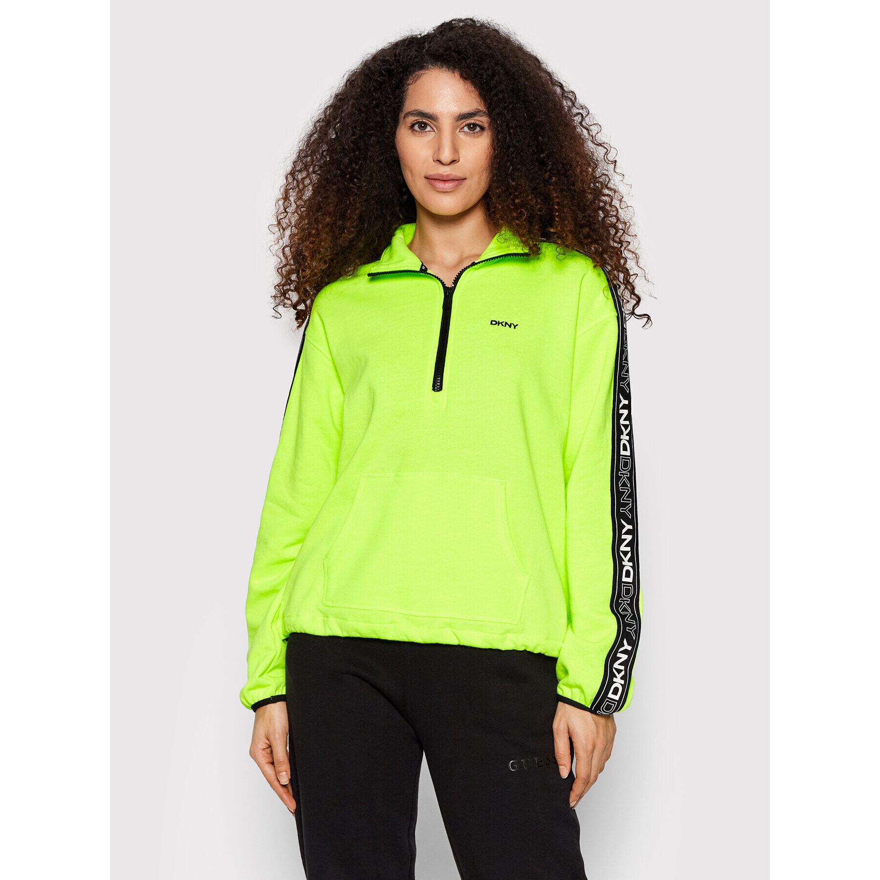 DKNY Sport Mikina DP1T8786 Zelená Relaxed Fit - Pepit.sk