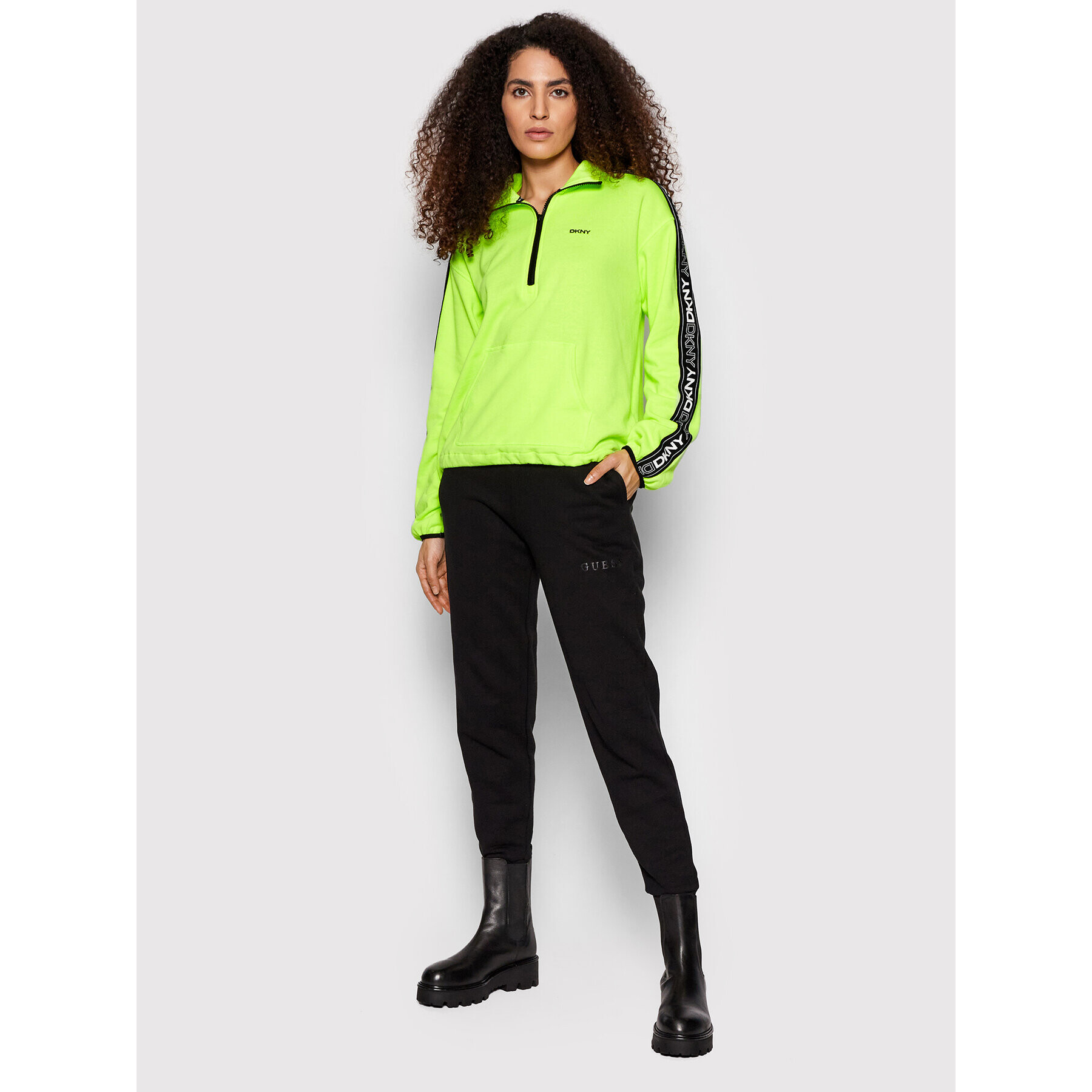 DKNY Sport Mikina DP1T8786 Zelená Relaxed Fit - Pepit.sk