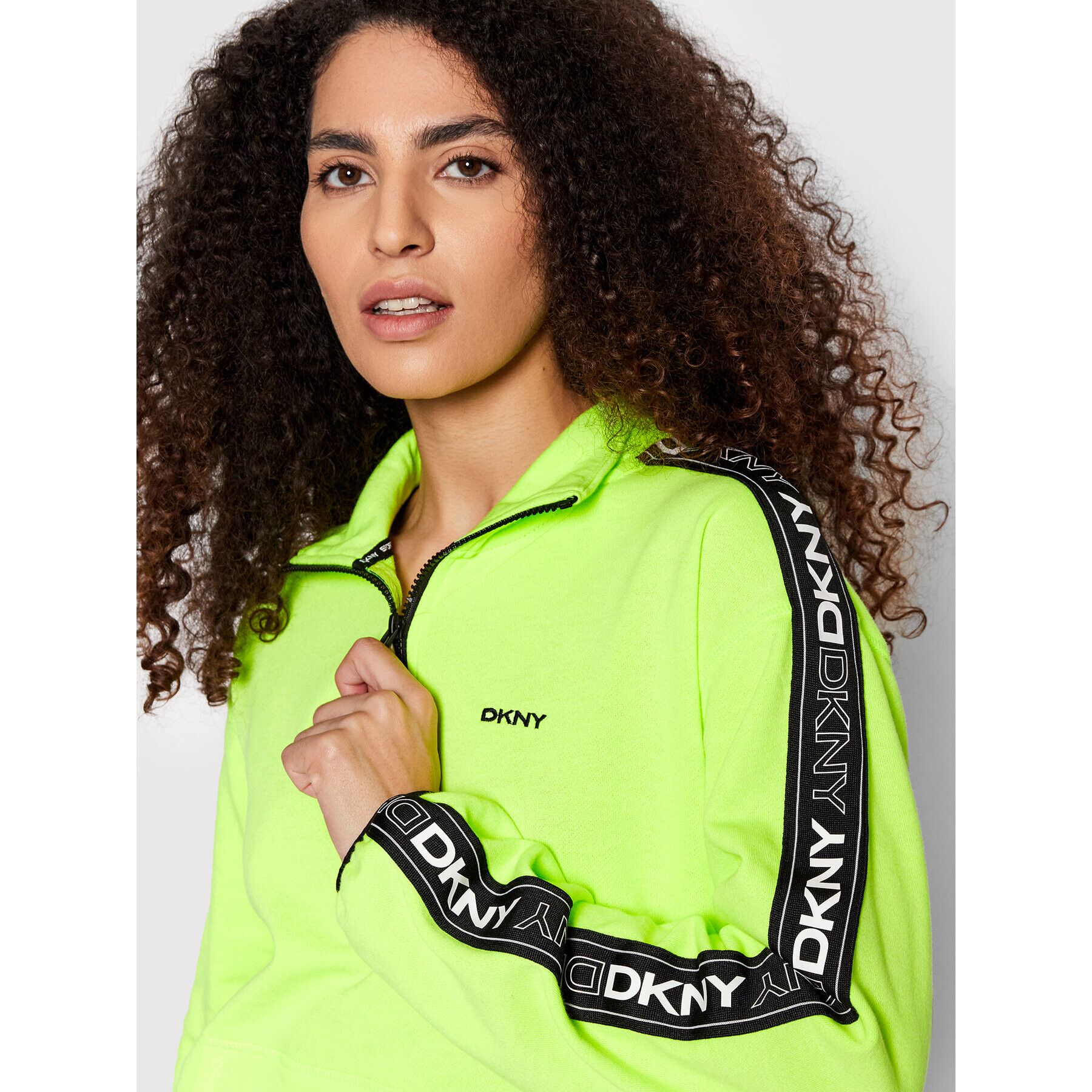 DKNY Sport Mikina DP1T8786 Zelená Relaxed Fit - Pepit.sk