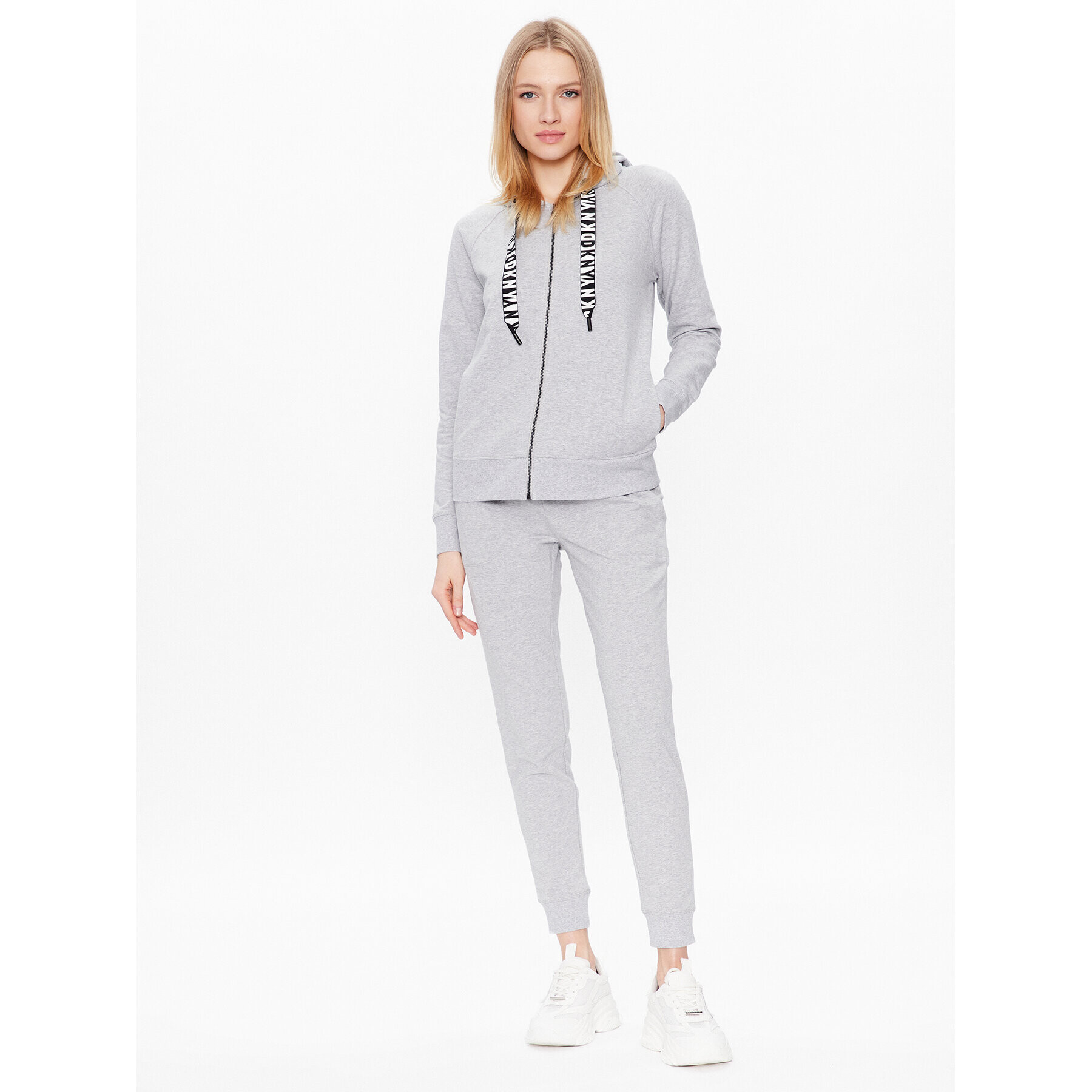 DKNY Sport Mikina DP2J8598 Sivá Classic Fit - Pepit.sk