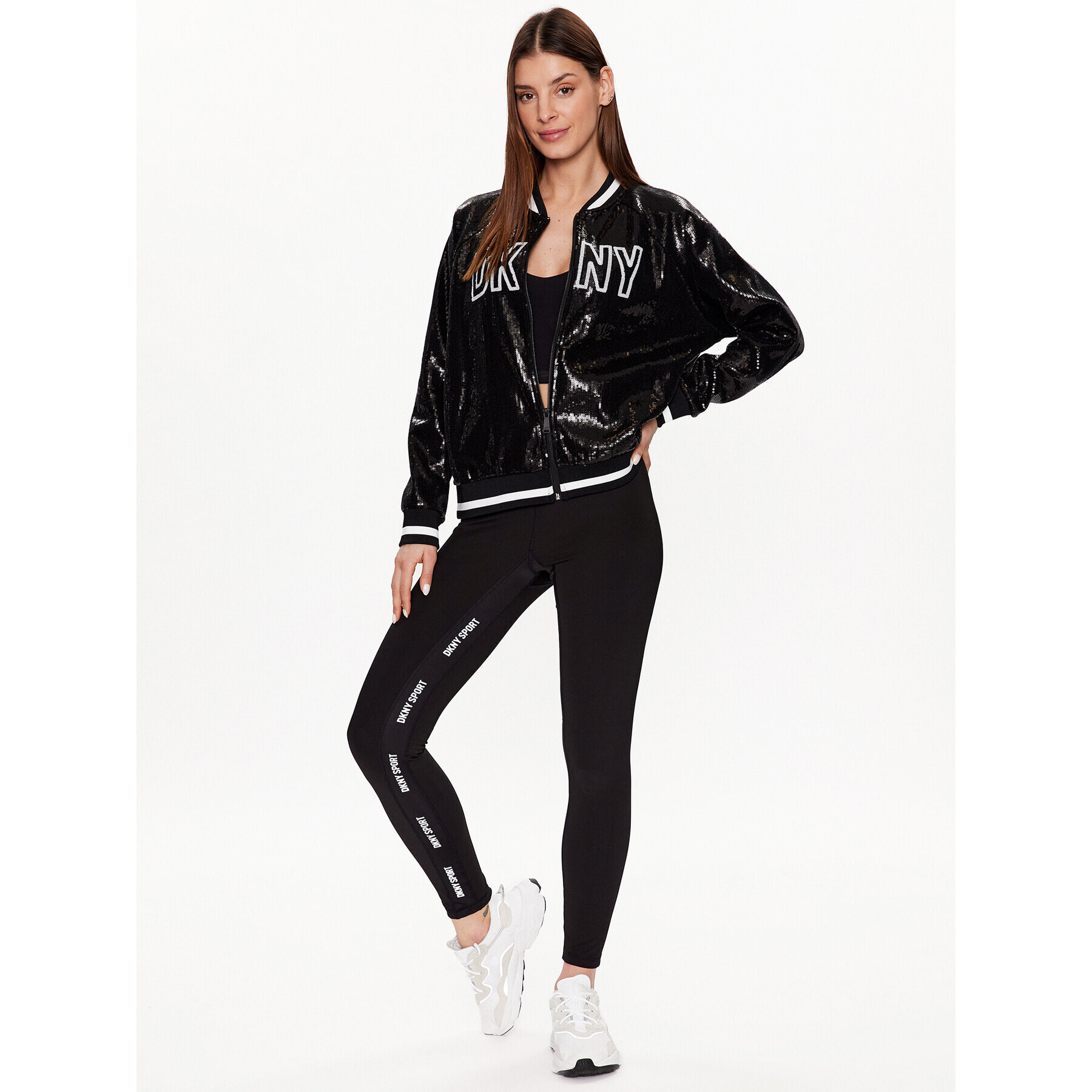 DKNY Sport Mikina DP2J9174 Čierna Classic Fit - Pepit.sk