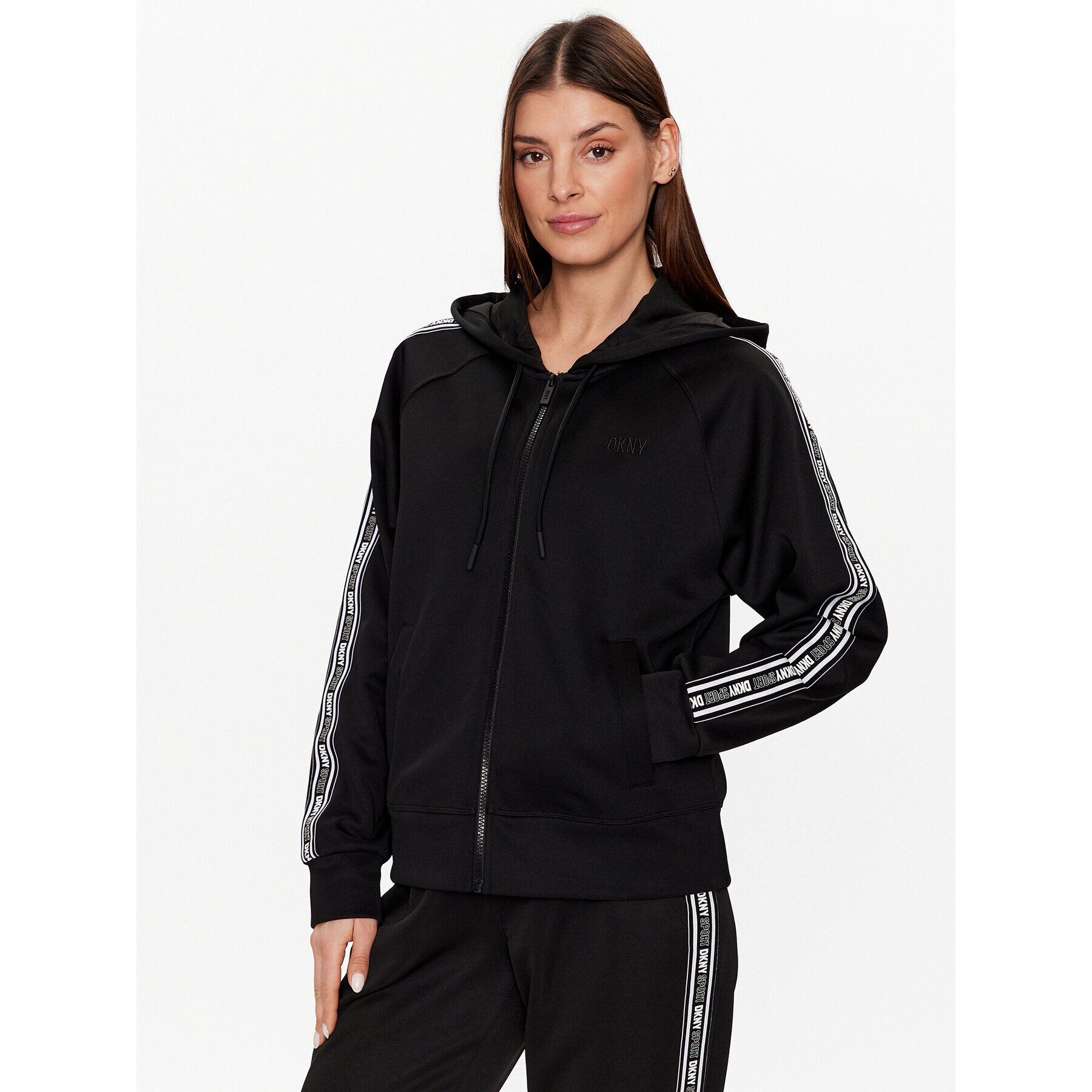 DKNY Sport Mikina DP2J9250 Čierna Classic Fit - Pepit.sk