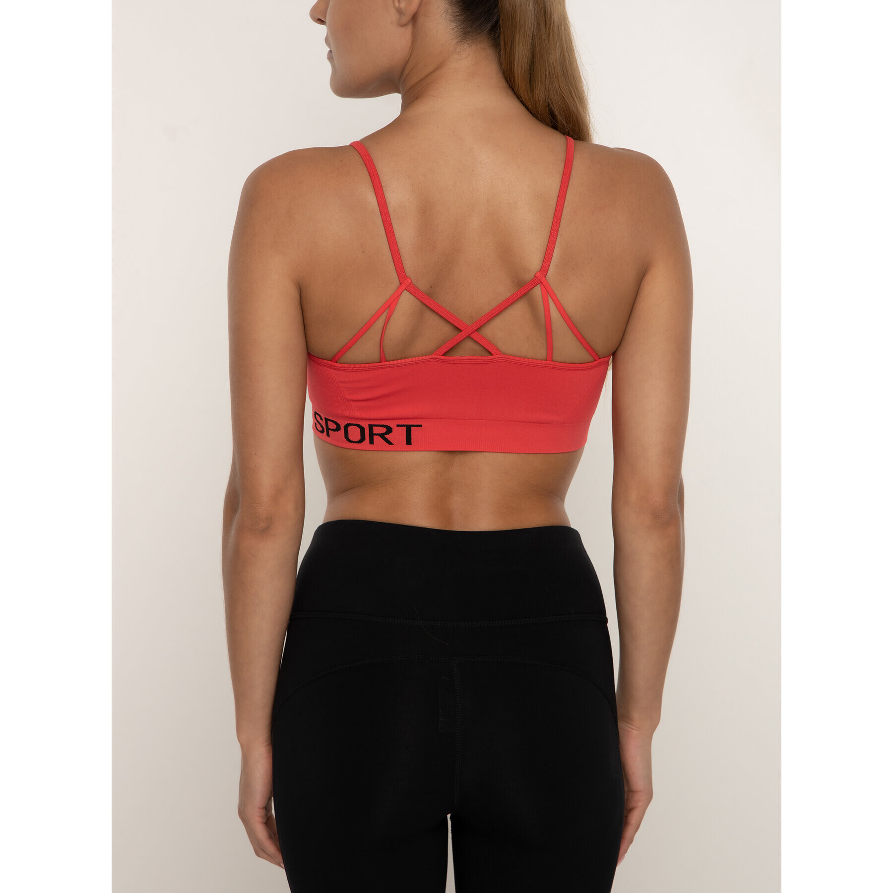 DKNY Sport Podprsenkový top DP8T5475 Červená - Pepit.sk