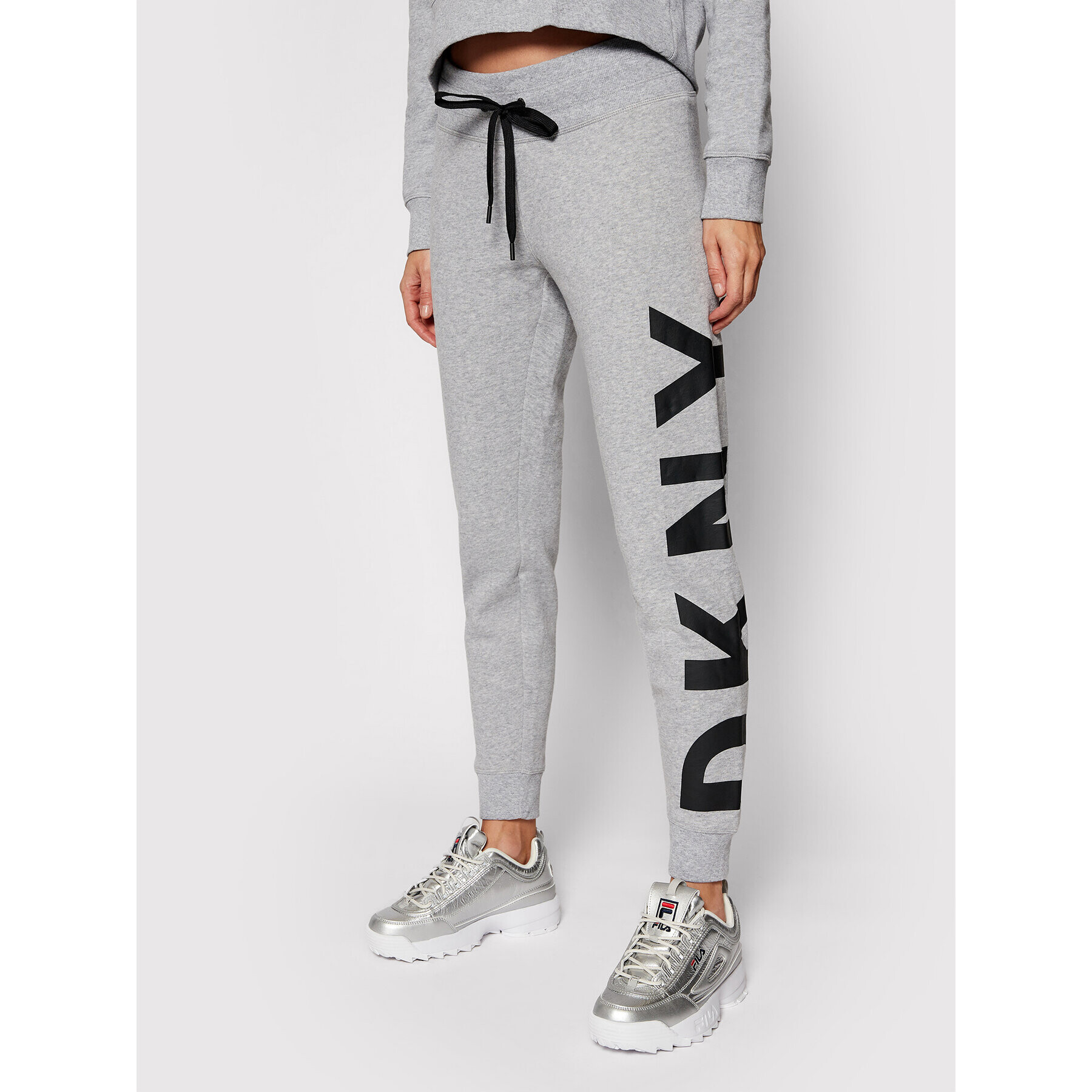 DKNY Sport Teplákové nohavice DKNY-DP0P1251 Sivá Regular Fit - Pepit.sk